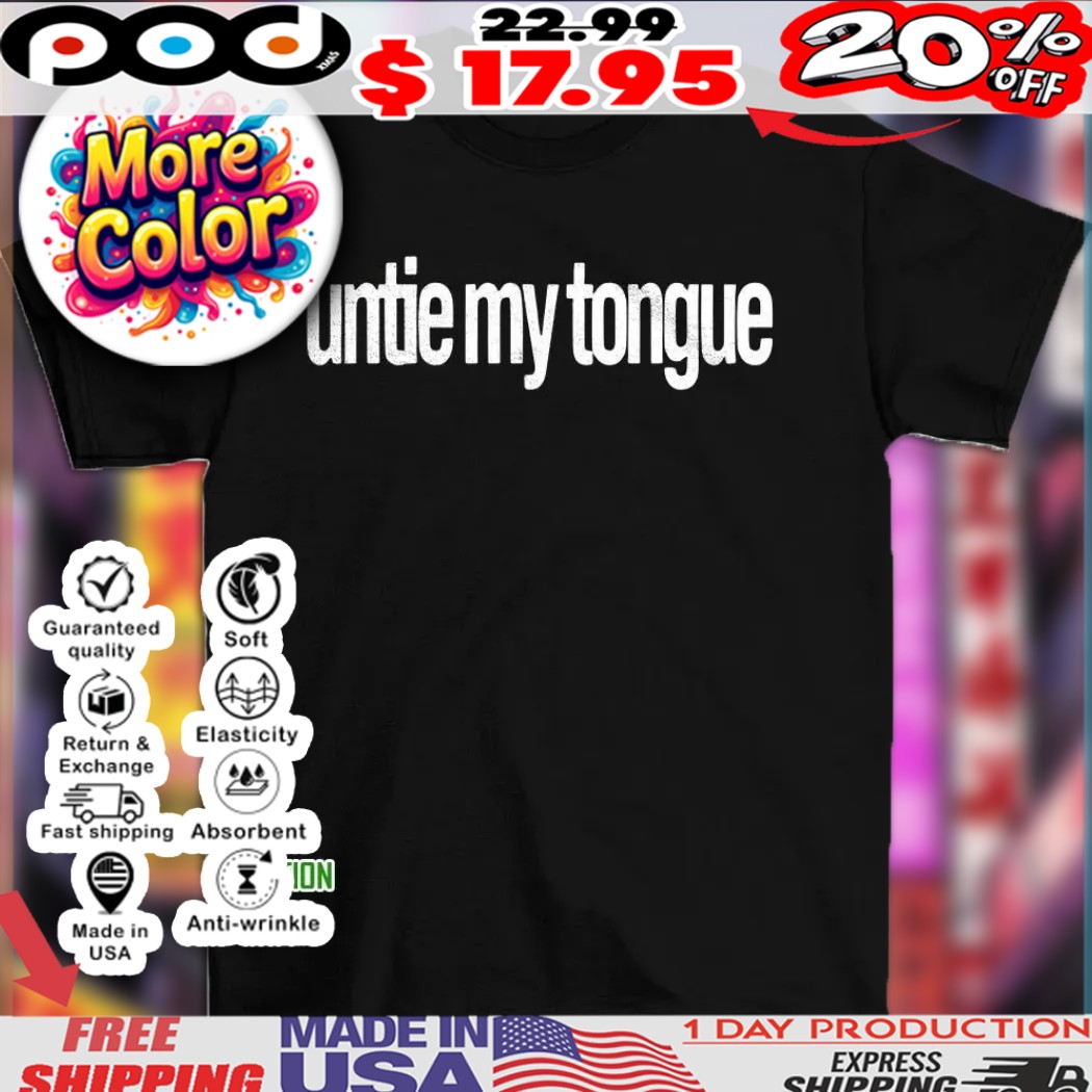 Asha Banks wearing untie my tongue 2025 shirt