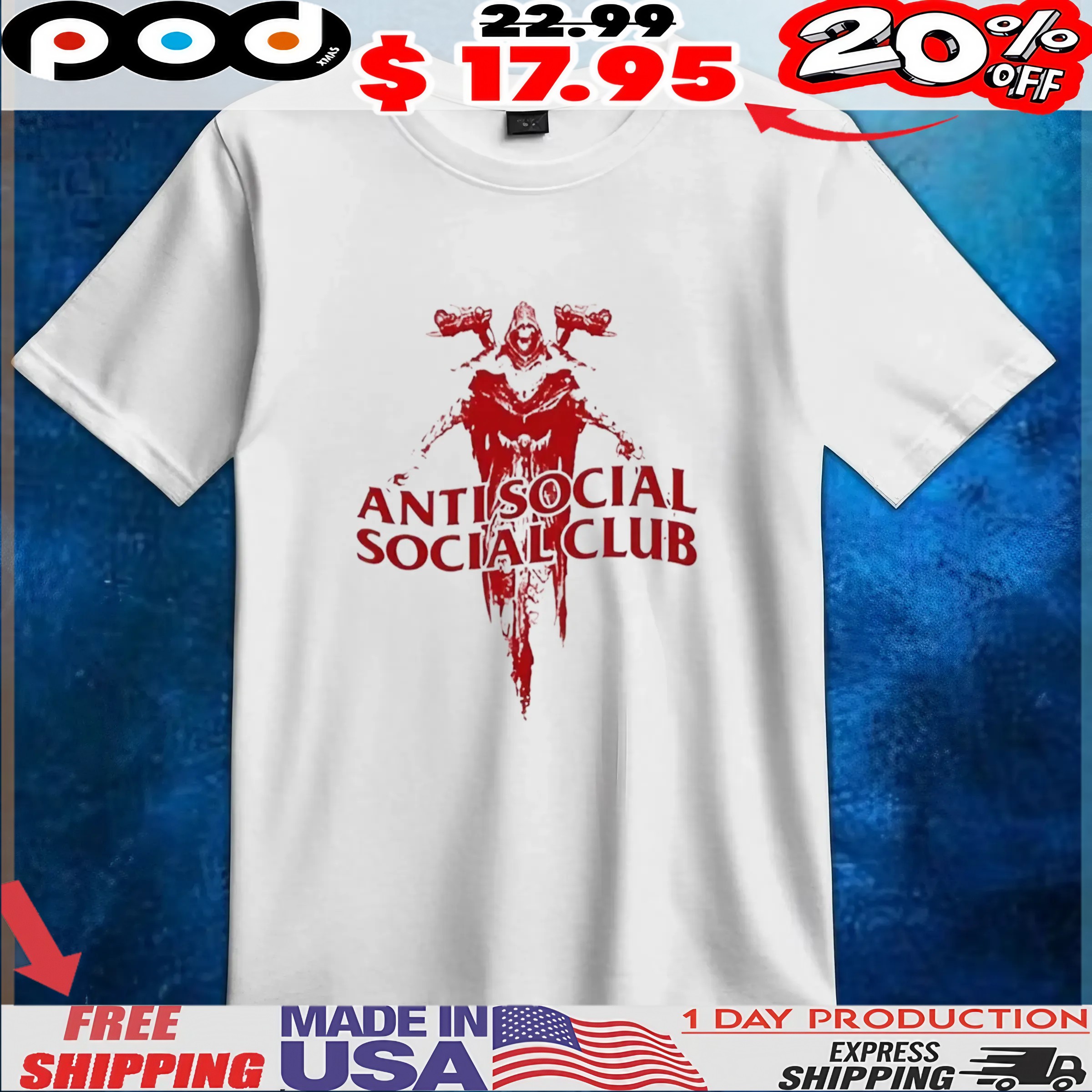 Assc x Doom Revenant anti social social club t shirt