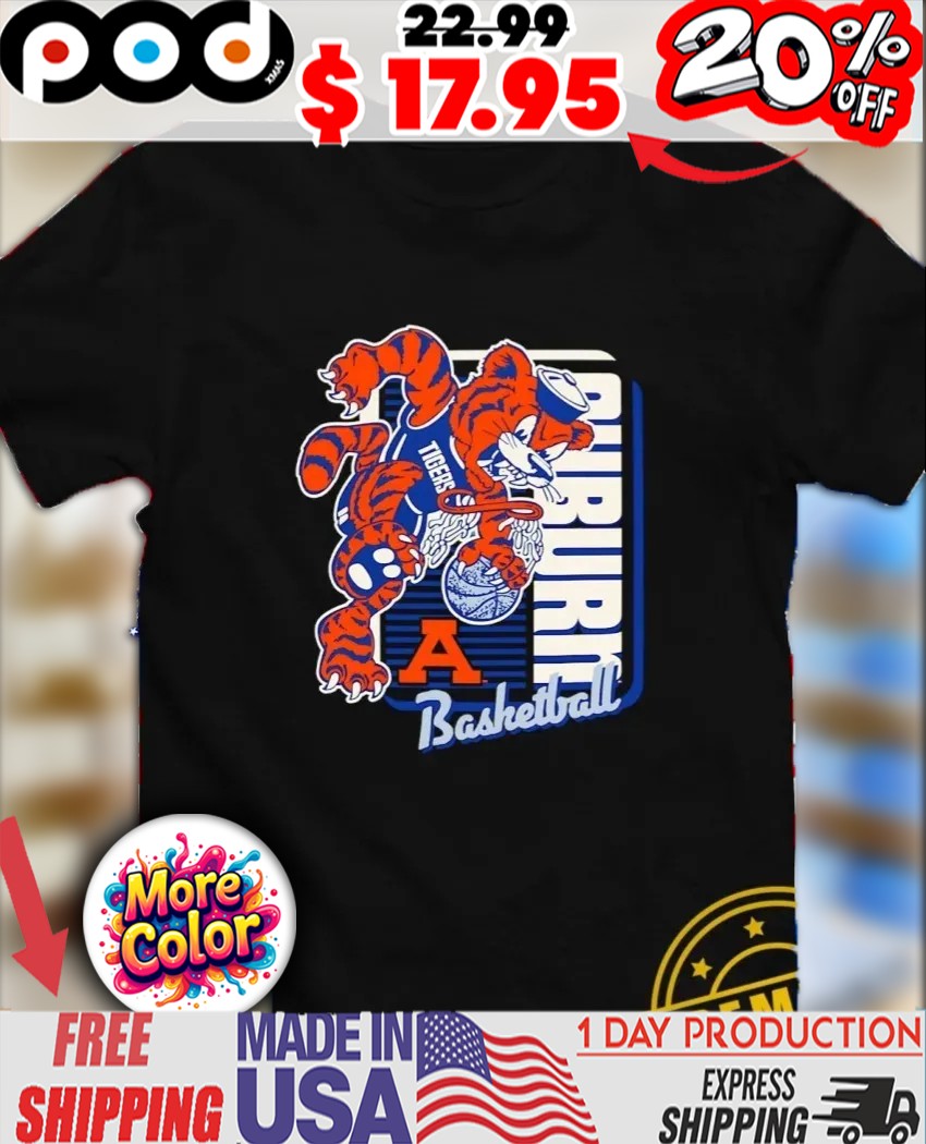 Auburn Tigers Basketball mascot dunk 2025 shirt