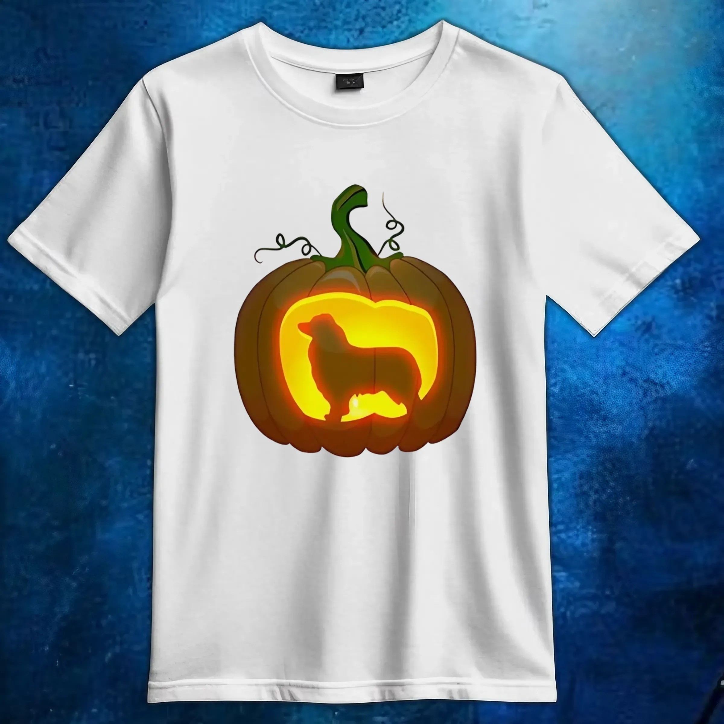 Australian Shepherd Pumpkin Halloween T Shirt 1 Australian Shepherd Pumpkin Halloween T Shirt