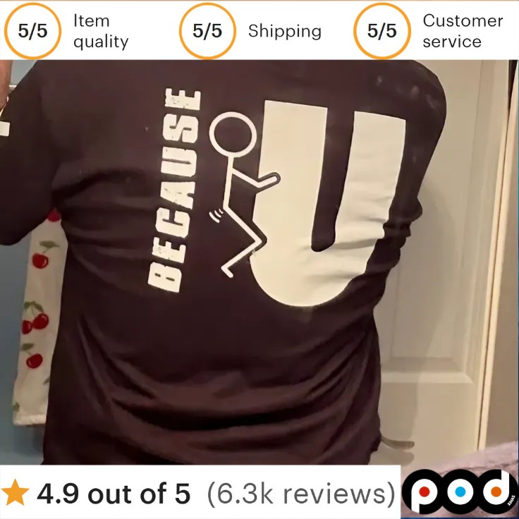 BECAUSE Fck you t shirt