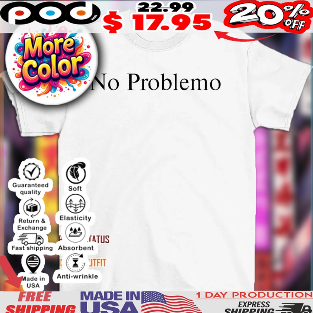 Bailey Zimmerman wearing no problemo shirt