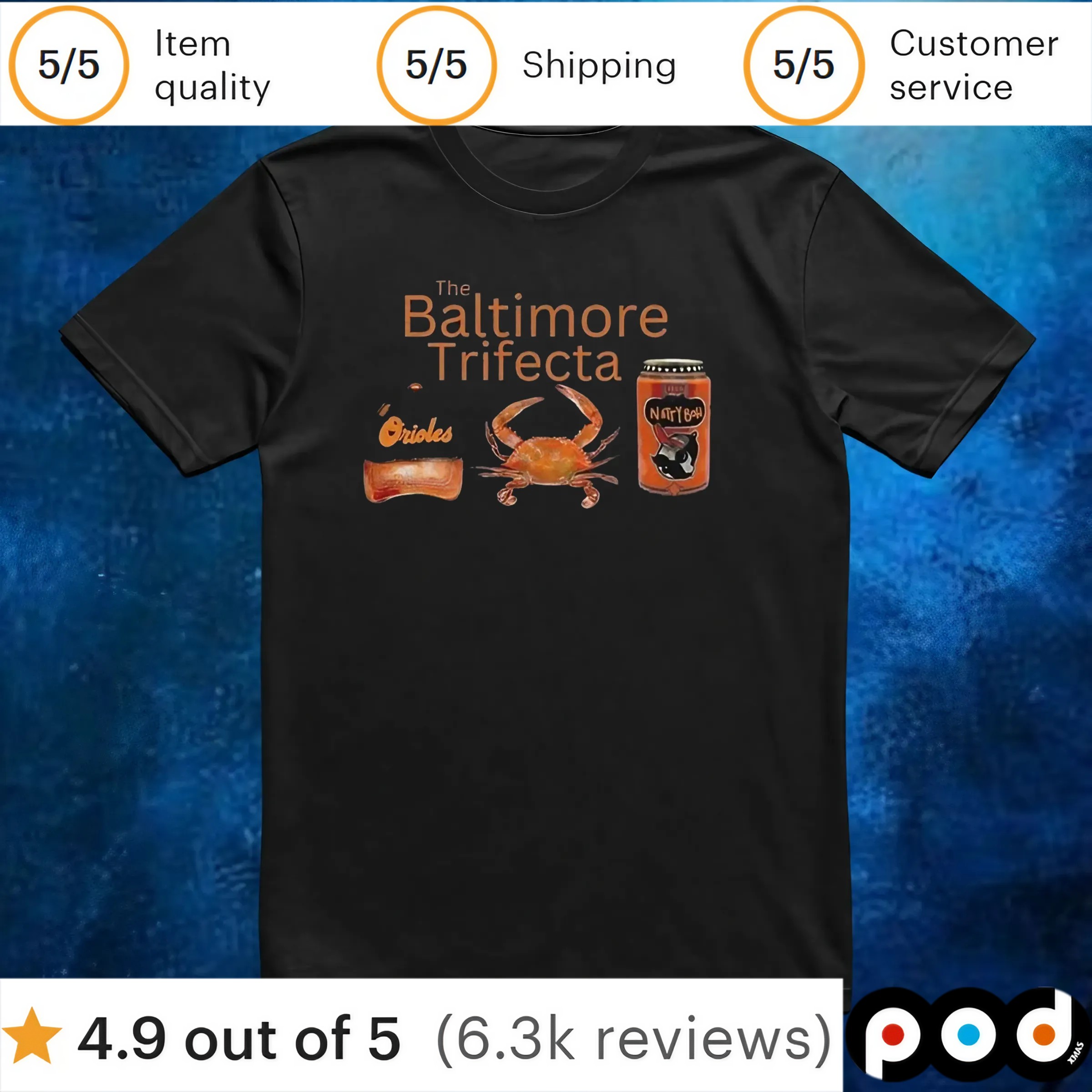 Baltimore Orioles the Baltimore trifecta t shirt 1 Baltimore Orioles the Baltimore trifecta t shirt