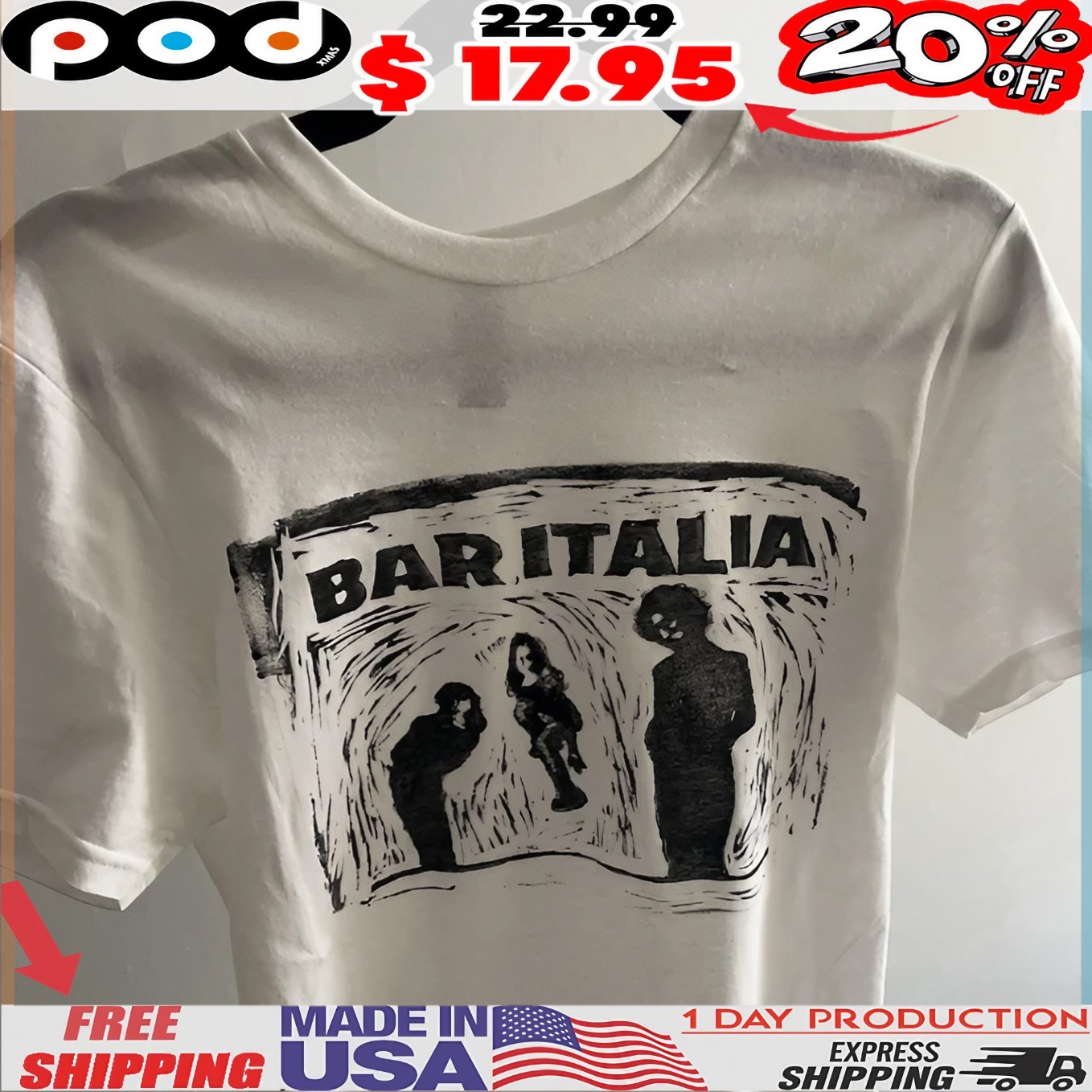Bar Italia T Shirt 1 Bar Italia T Shirt