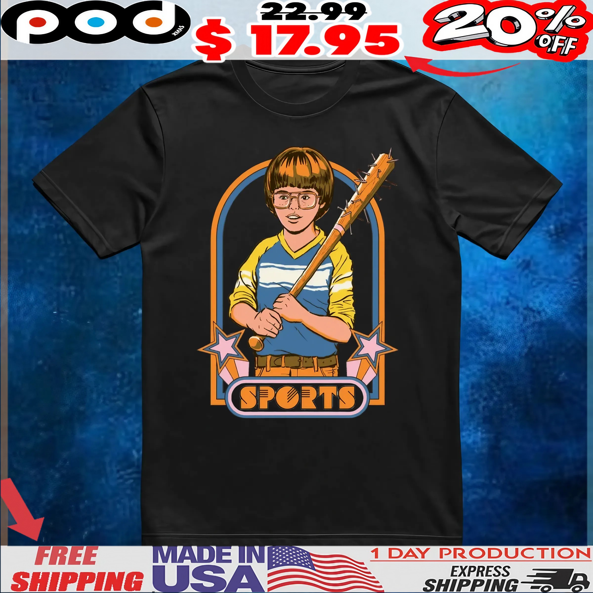 Baseball Extreme Sport T Shirt