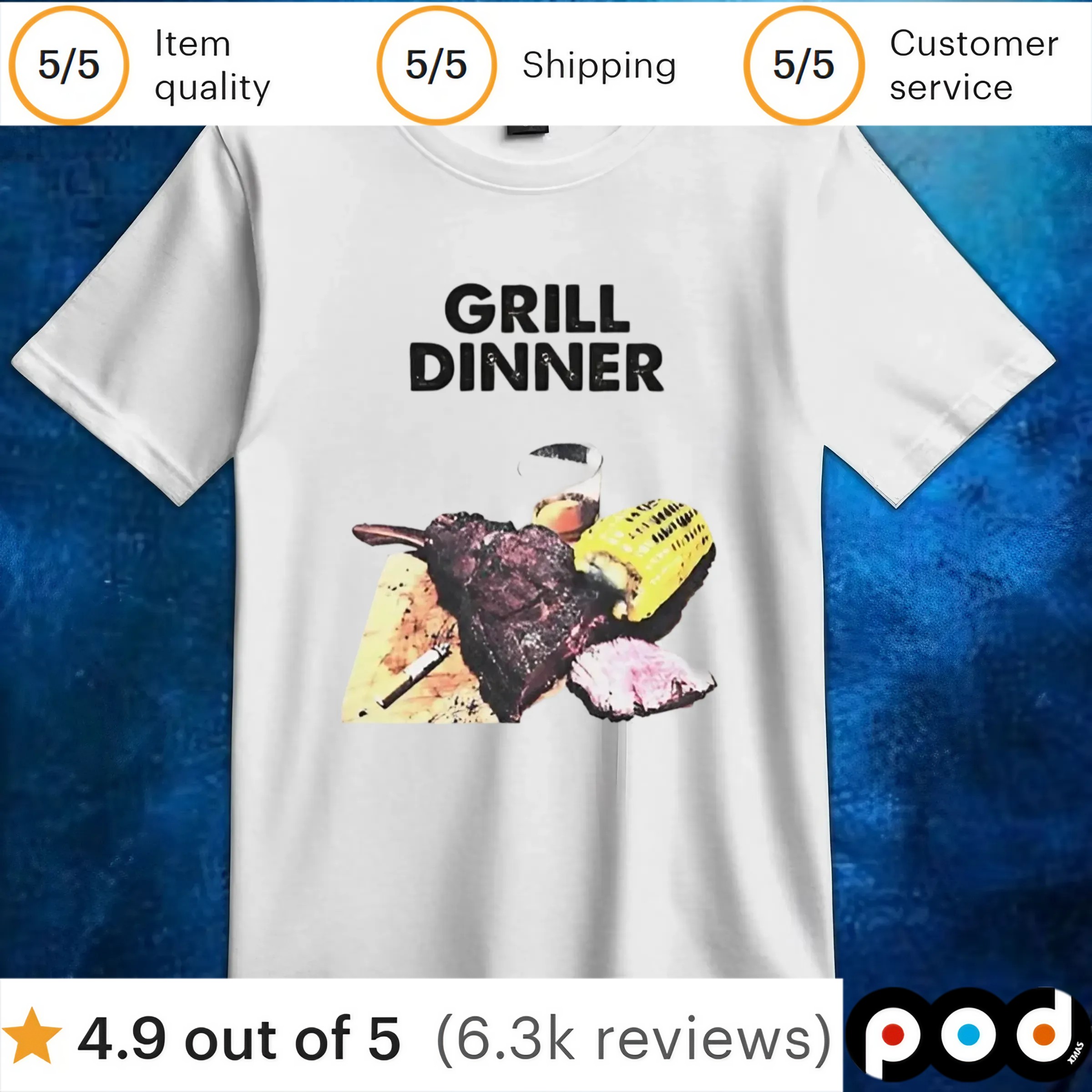 Beefsteak grill dinner t shirt