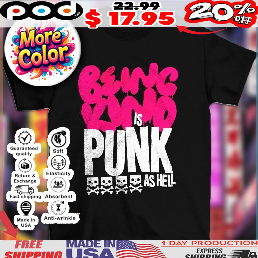 Being kind is punk as hell skull shirt