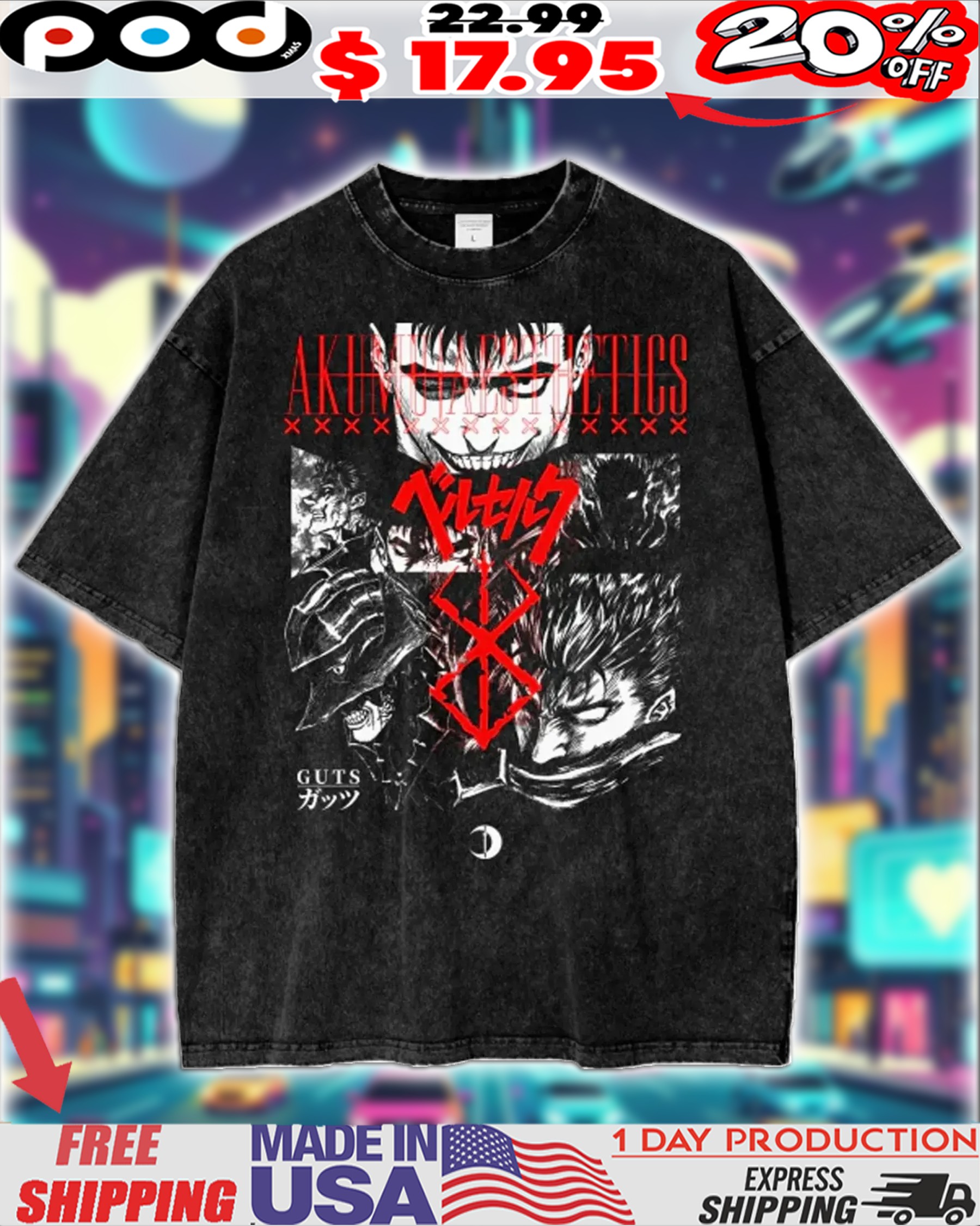 Berserk 'Guts' vs Griffith Eclipse Dark Aesthetic anime Shirt 1 Berserk 'Guts' vs Griffith Eclipse Dark Aesthetic Amine Shirt