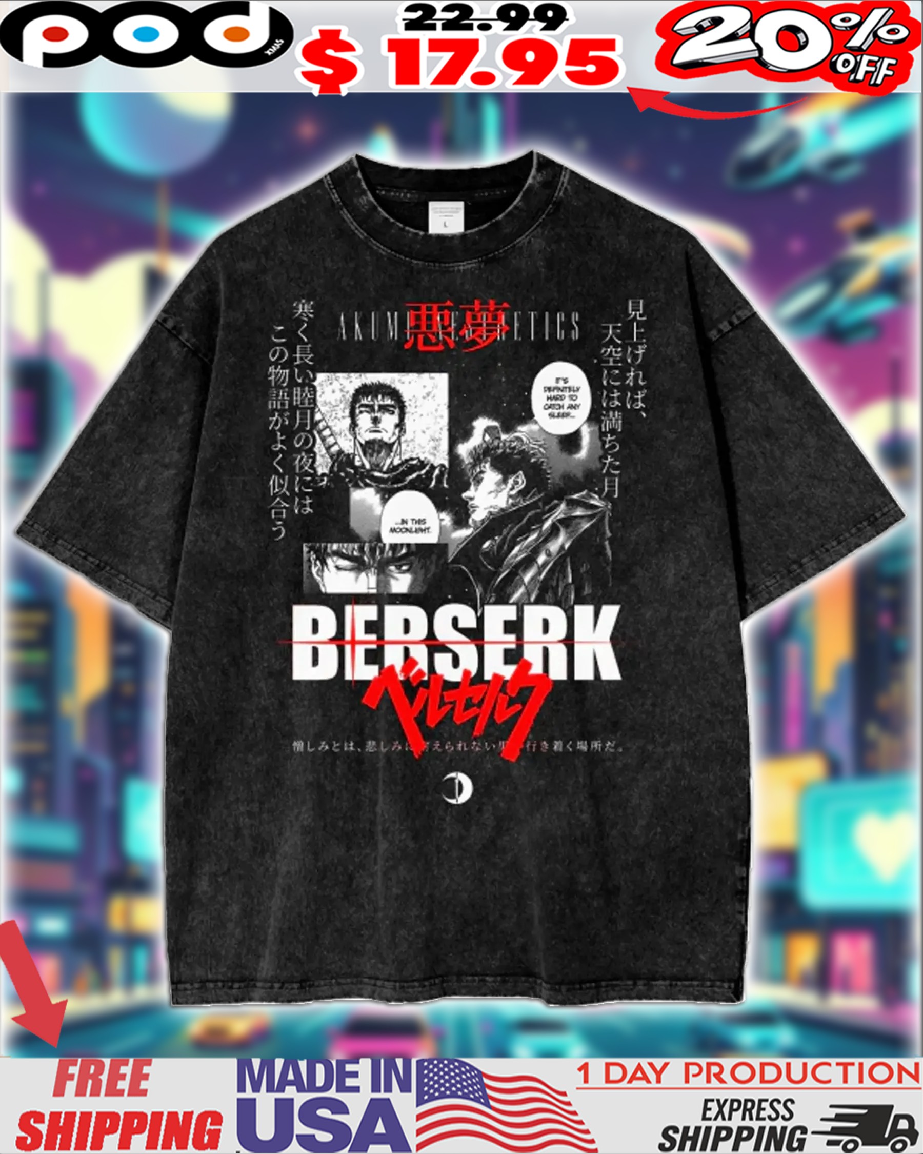 Berserk Guts 'Birth Ceremony' Nightmare Manga Streetwear Shirt