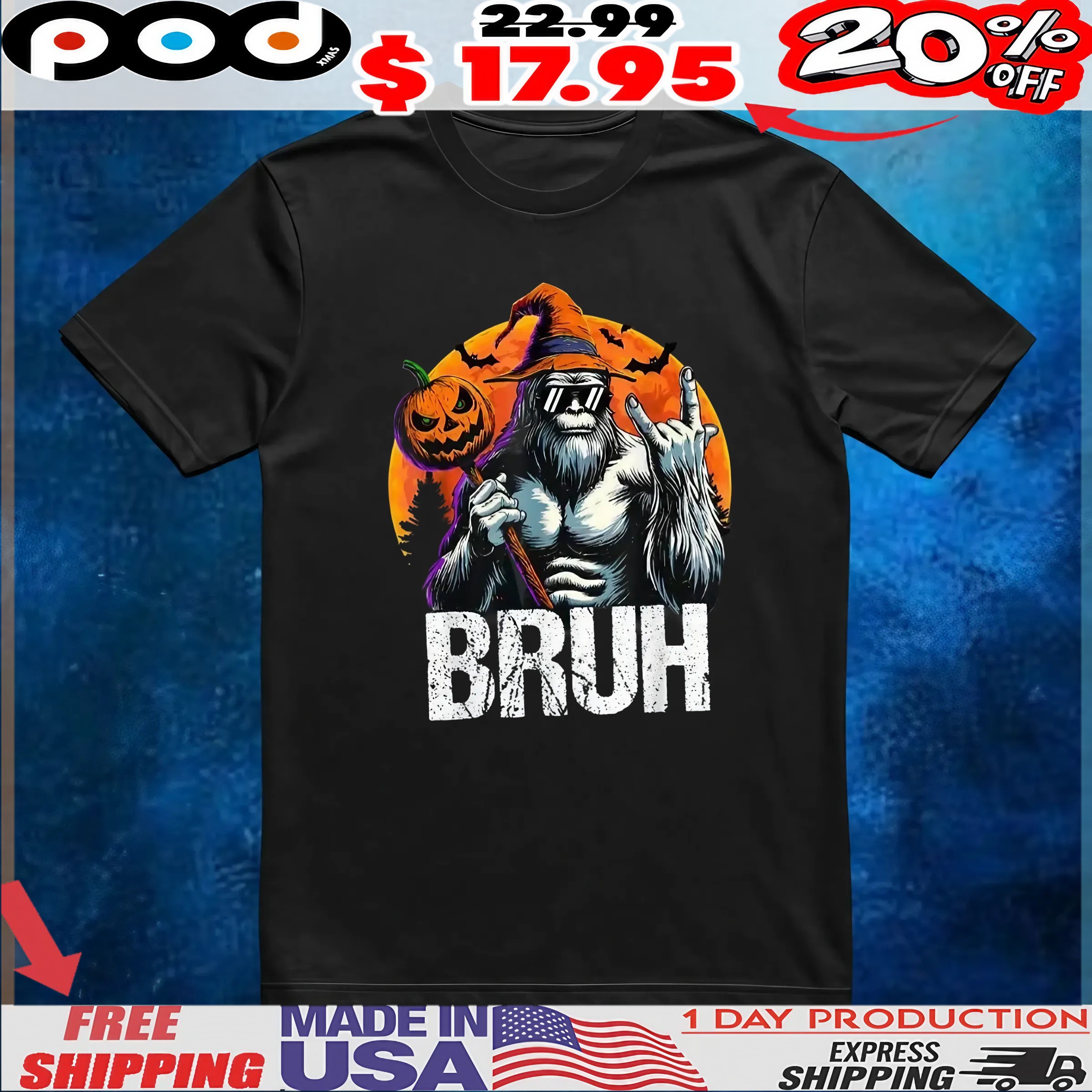 Bigfoot Bruh Halloween T Shirt 1 Bigfoot Bruh Halloween T Shirt