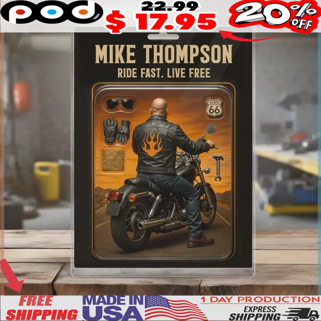Biker Dad & Grandpa Personalized Motorcycle Dad Acrylic Block Plaque