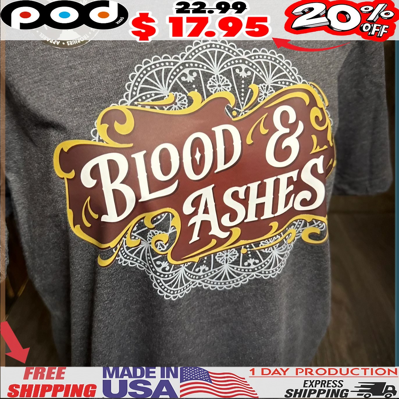 Blood And Ashes T Shirt