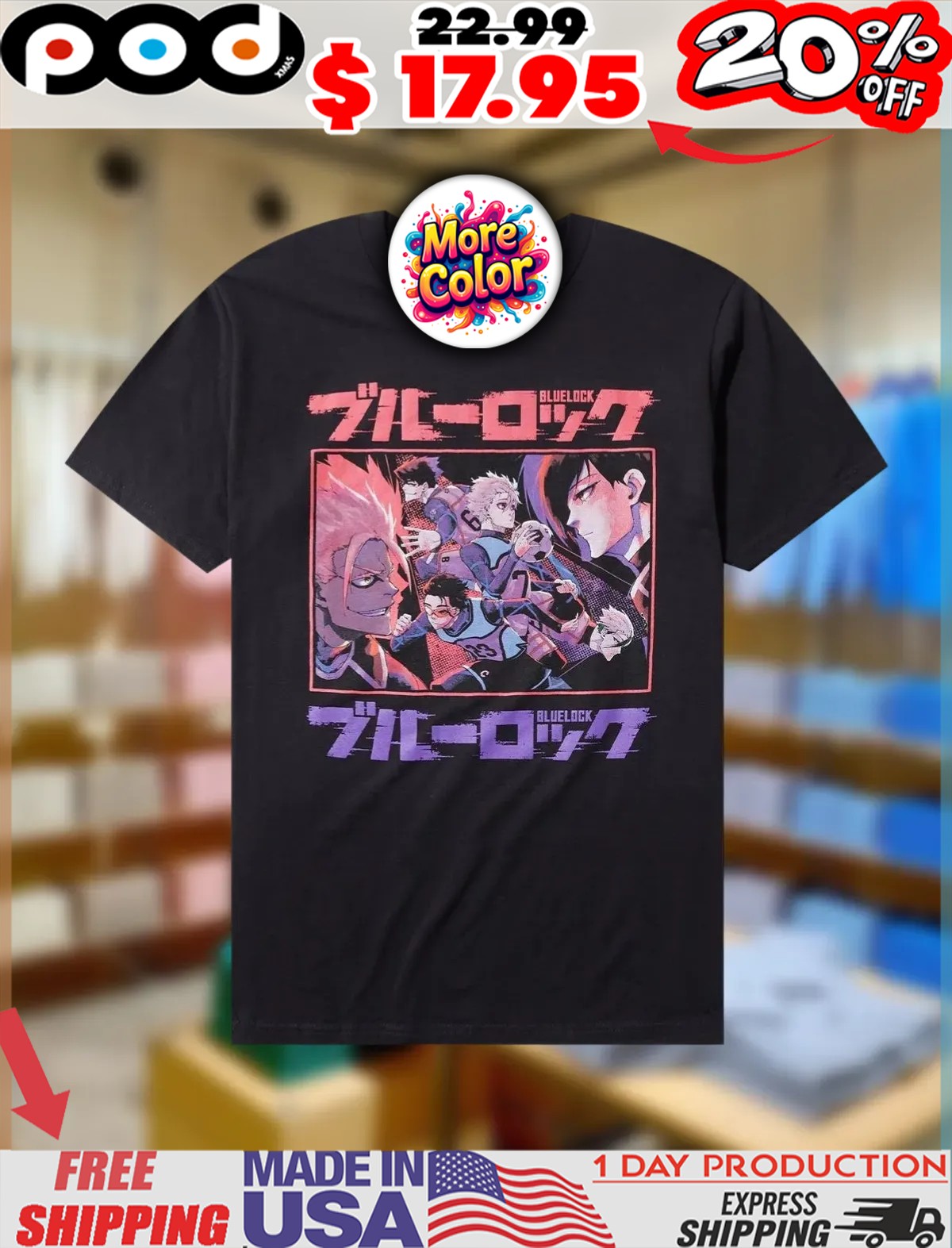 Blue Lock Standoff Anime Art Shirt 1 Blue Lock Standoff Anime Art Shirt