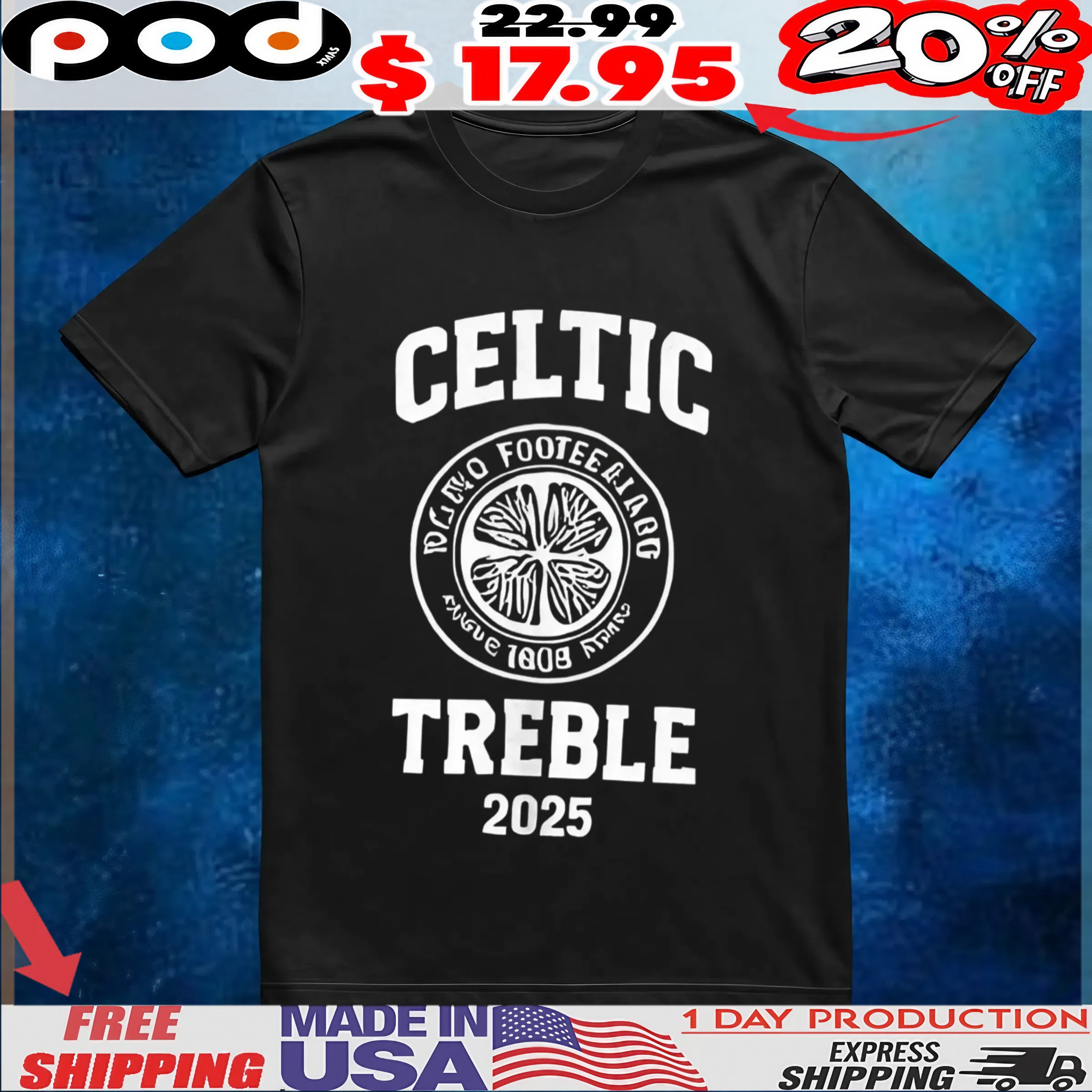 Boston Celtics Treble 2025 t shirt 6 Boston Celtics Treble 2025 t shirt