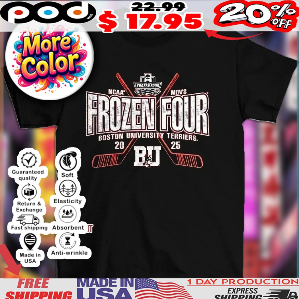 Boston Terriers 2025 NCAA Frozen Four Men’s Ice Hockey Tournament BU shirt 1 Boston Terriers 2025 NCAA Frozen Four Men’s Ice Hockey Tournament BU shirt