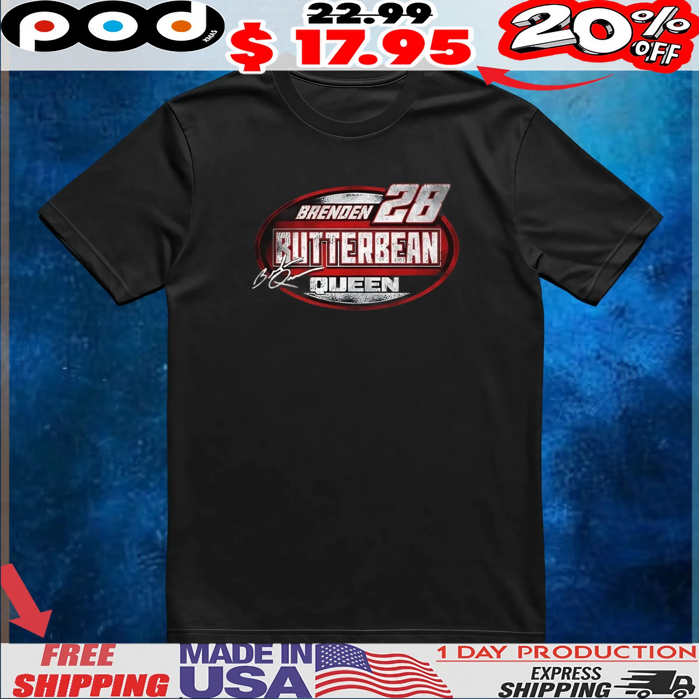Brenden 28 Butterbean Queen signature vintage t shirt 6 Brenden 28 Butterbean Queen signature vintage t shirt