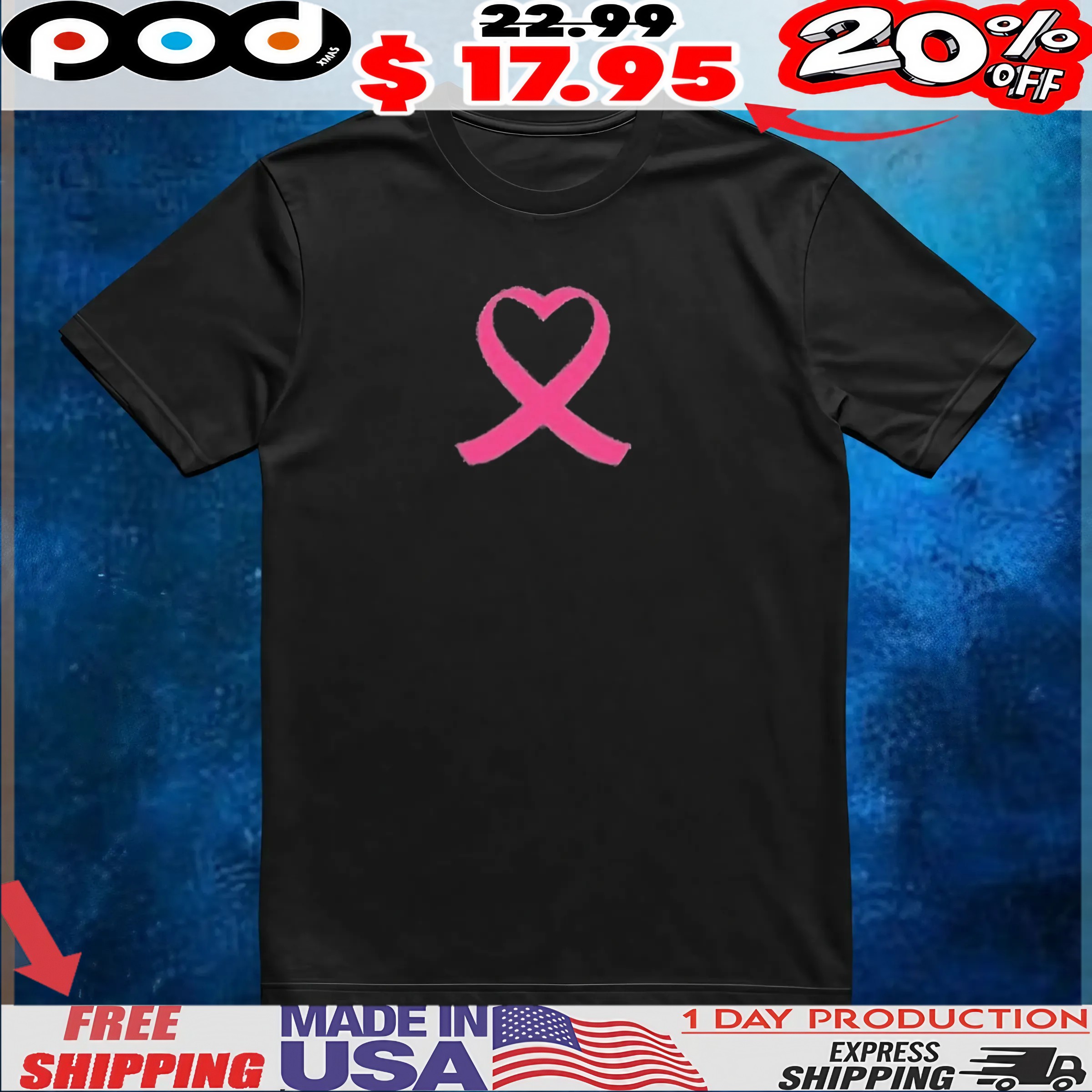 Cal State Long Beach Csulb Cancer Awareness Heart Shape T Shirt 6 Cal State Long Beach Csulb Cancer Awareness Heart Shape T Shirt