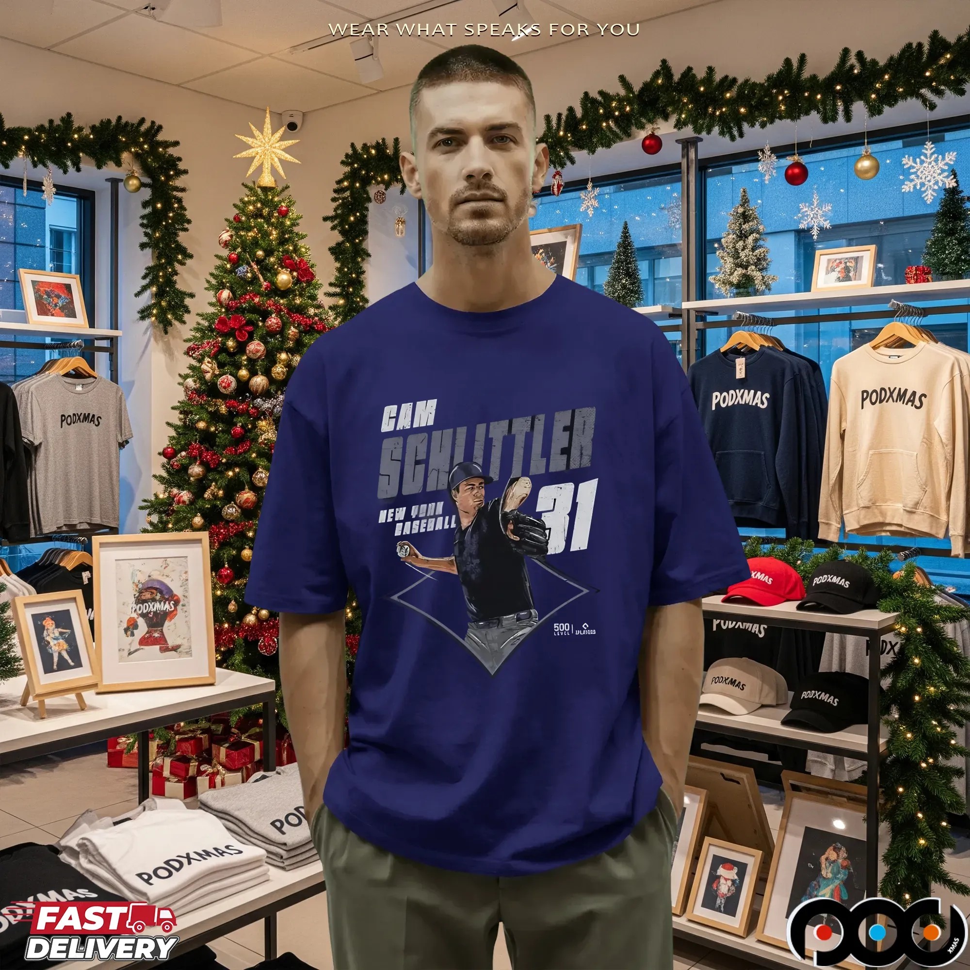 Cam Schlittler Pitching Diamond Baseball Ny Yankees Pose Shirt