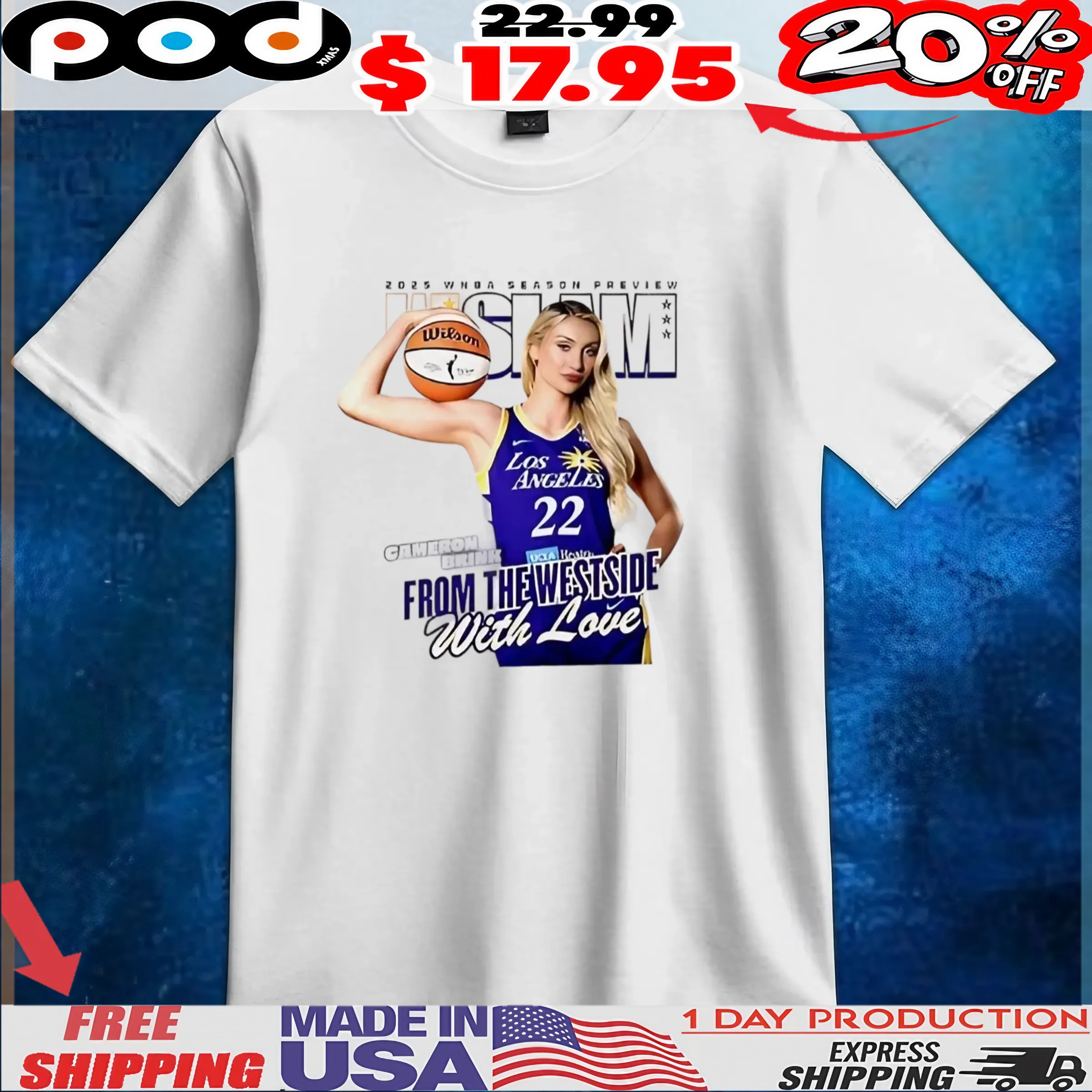 Cameron Brink Los Angeles Sparks SLAM from The Westside with love t shirt 6 Cameron Brink Los Angeles Sparks SLAM from The Westside with love t shirt