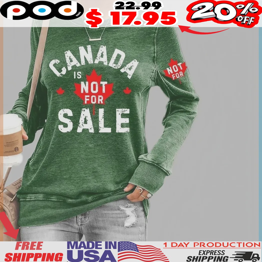 Canada Is Not For Sale Maple Leaf Vintage Style Shirt