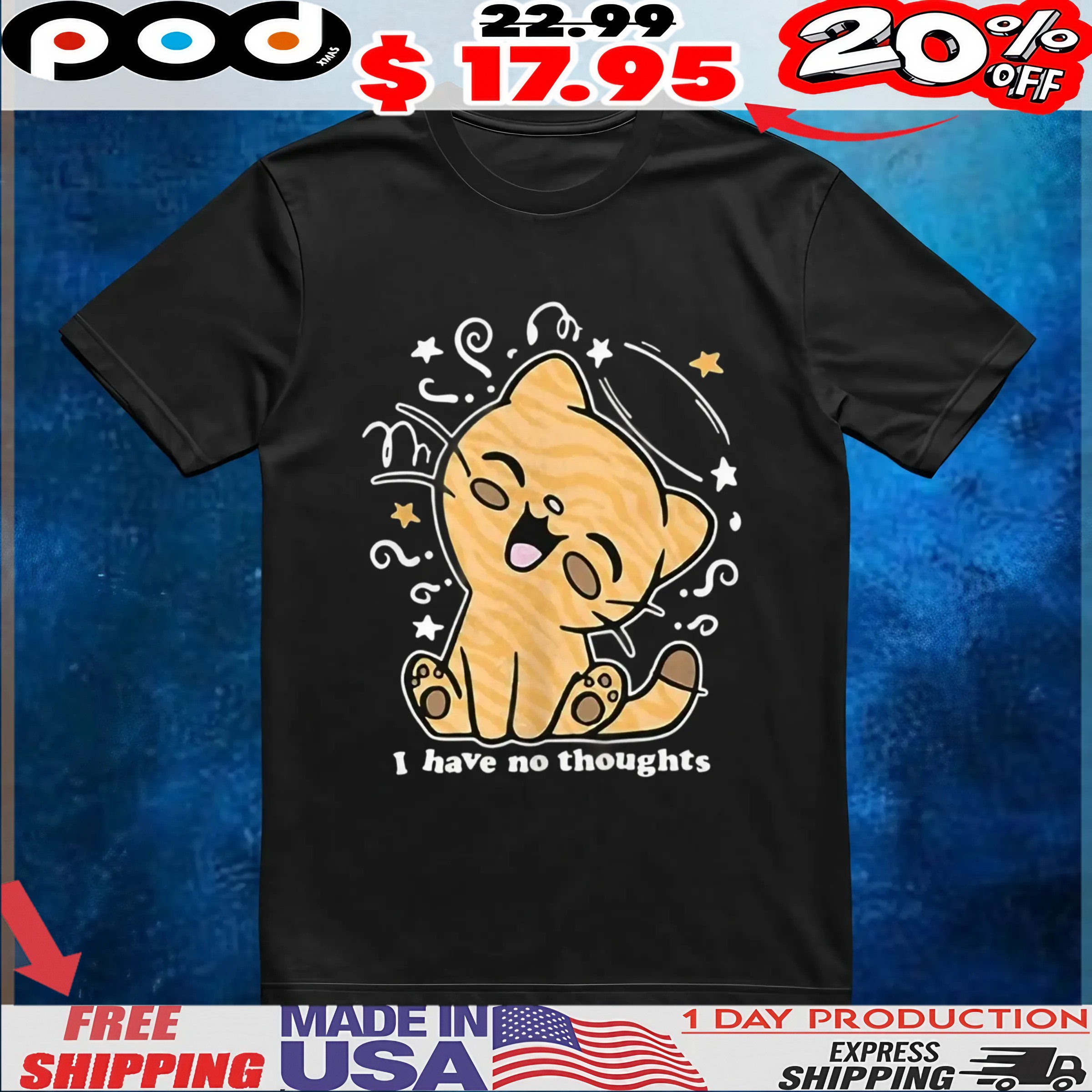 Cat I have no thoughts t shirt 6 Cat I have no thoughts t shirt