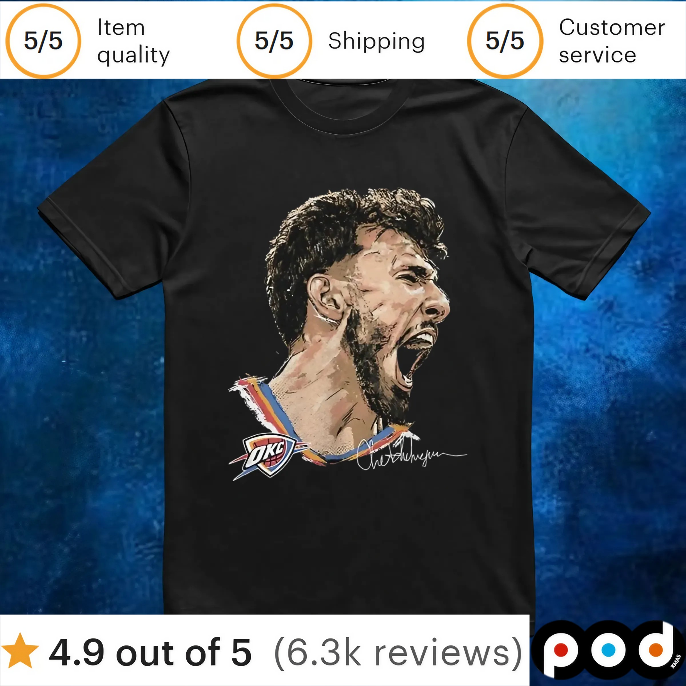 Chet Holmgren Oklahoma City Thunder scream signature t shirt 6 Chet Holmgren Oklahoma City Thunder scream signature t shirt