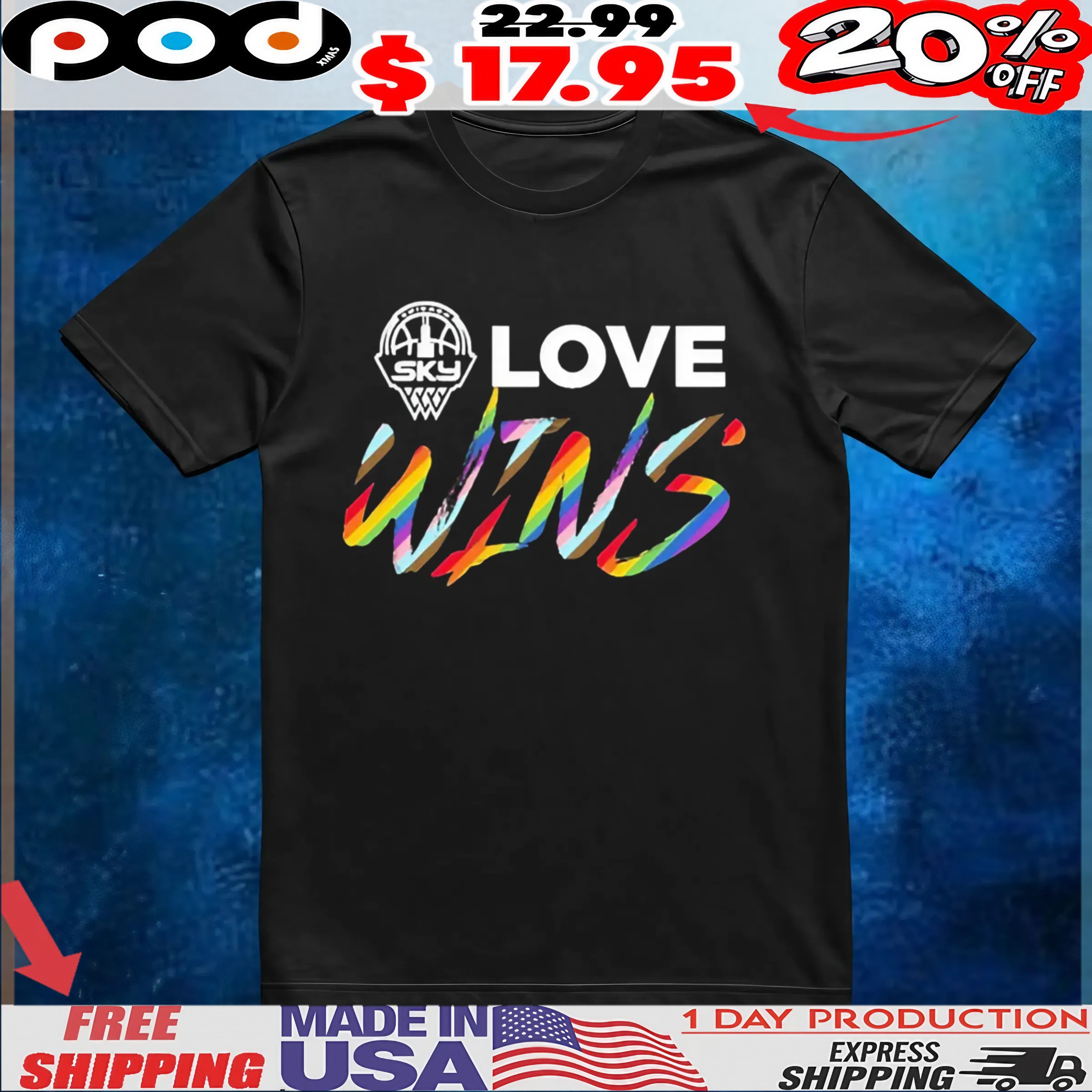 Chicago Sky Love Wins Pride Trans Logo T Shirt 6 Chicago Sky Love Wins Pride Trans Logo T Shirt