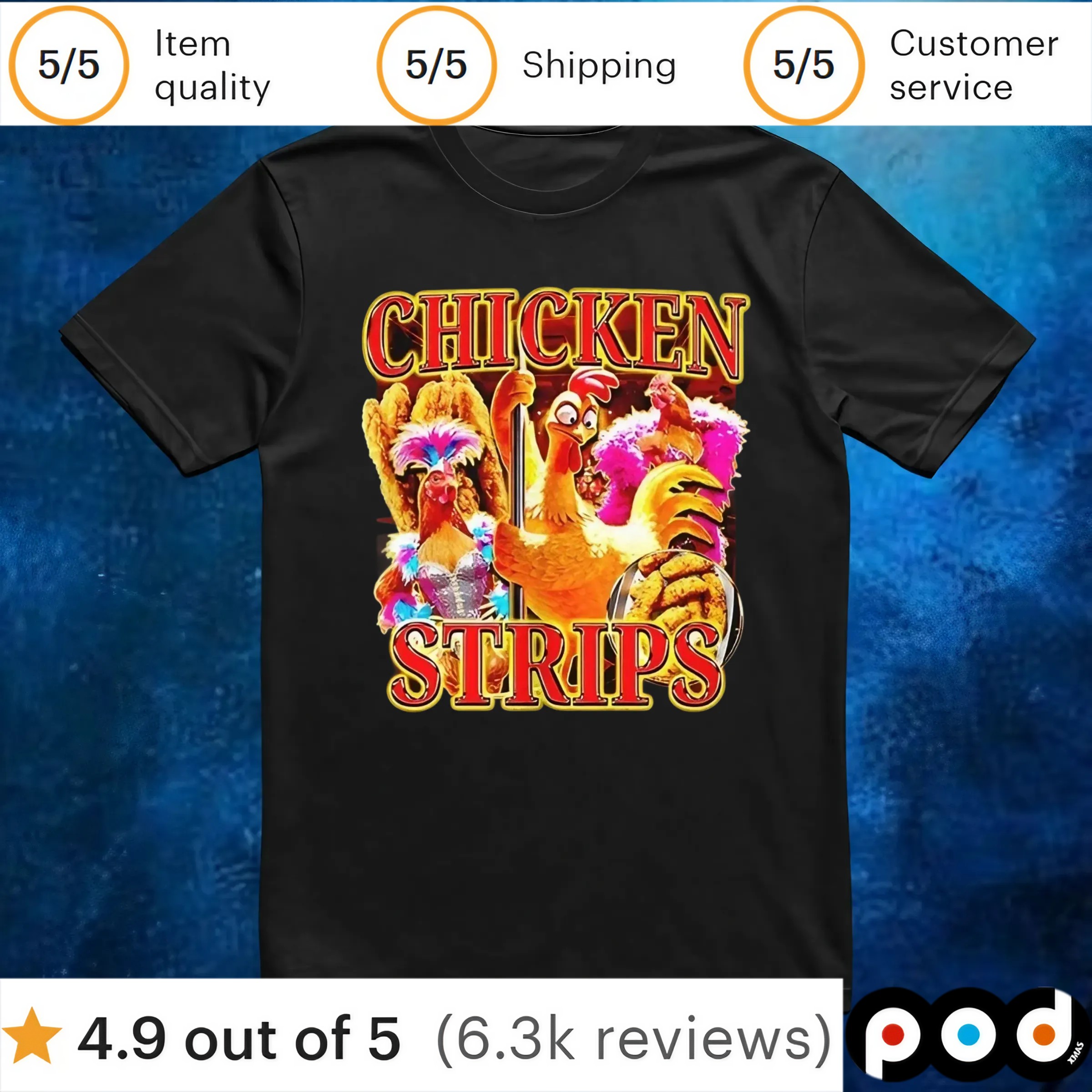 Chicken Strips Collage T Shirt