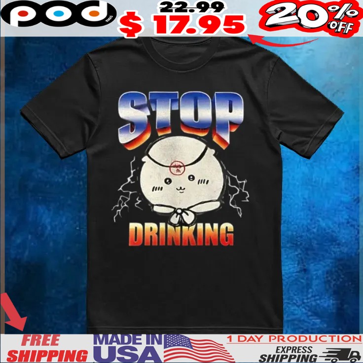 Chiikawa Kurimanju stop drinking t shirt