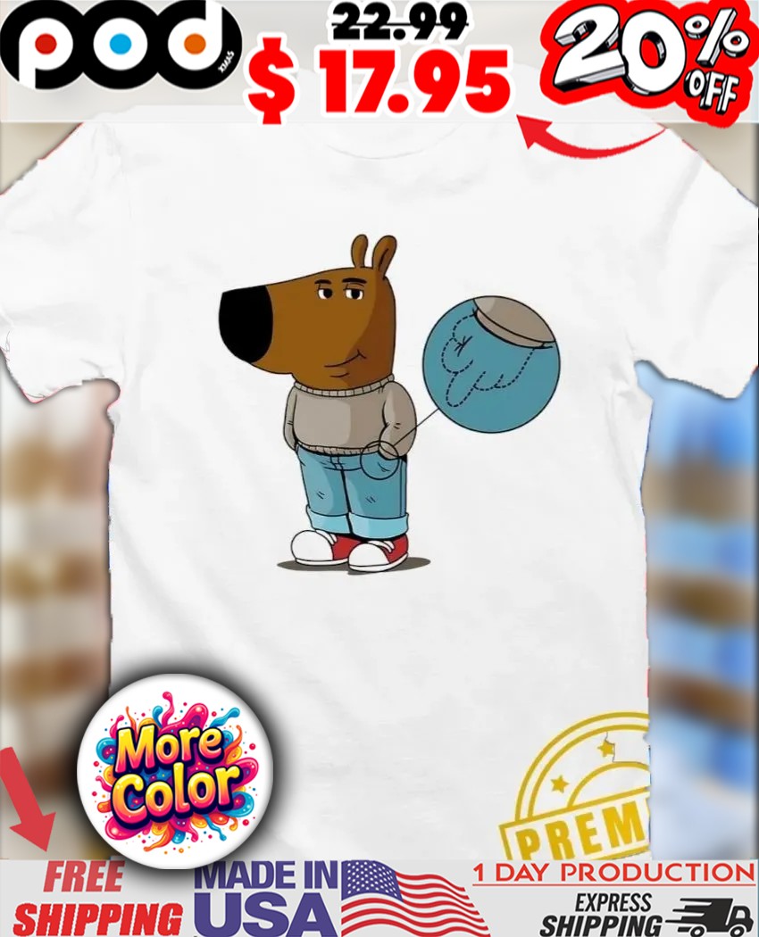 Chill Guy middle finger Meme shirt