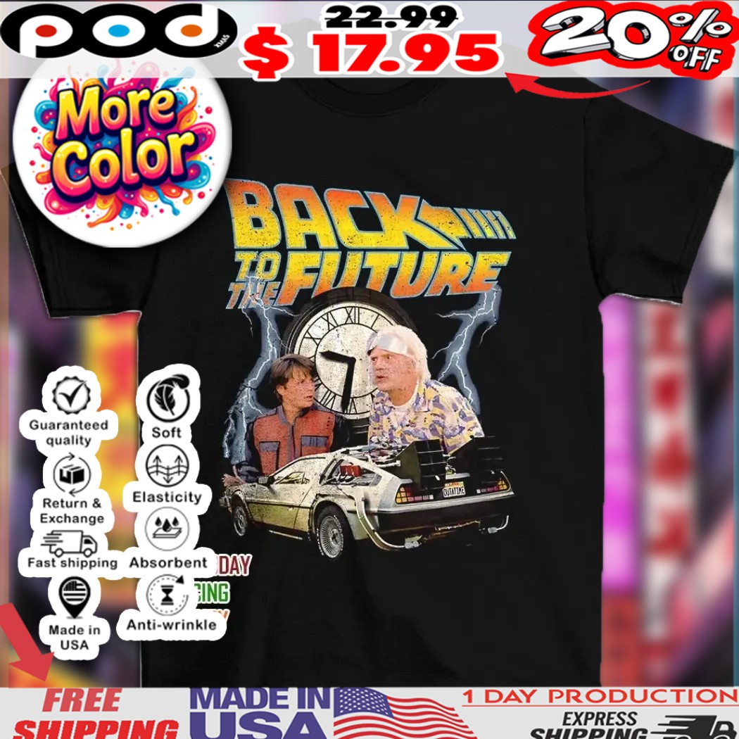 Christopher Lloyd and Emmett Brown Back to the Future Vintage shirt 1 Christopher Lloyd and Emmett Brown Back to the Future Vintage shirt