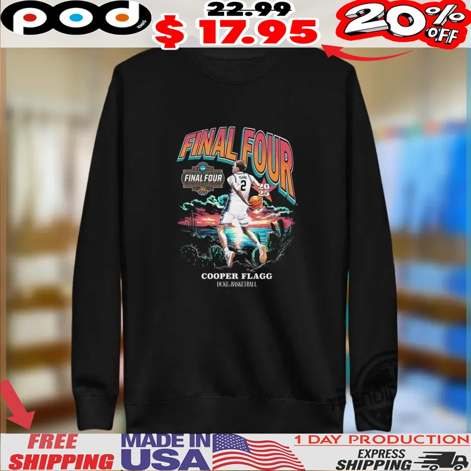 Cooper Flagg Duke Basketball Final Four Sunset 2025 Shirt