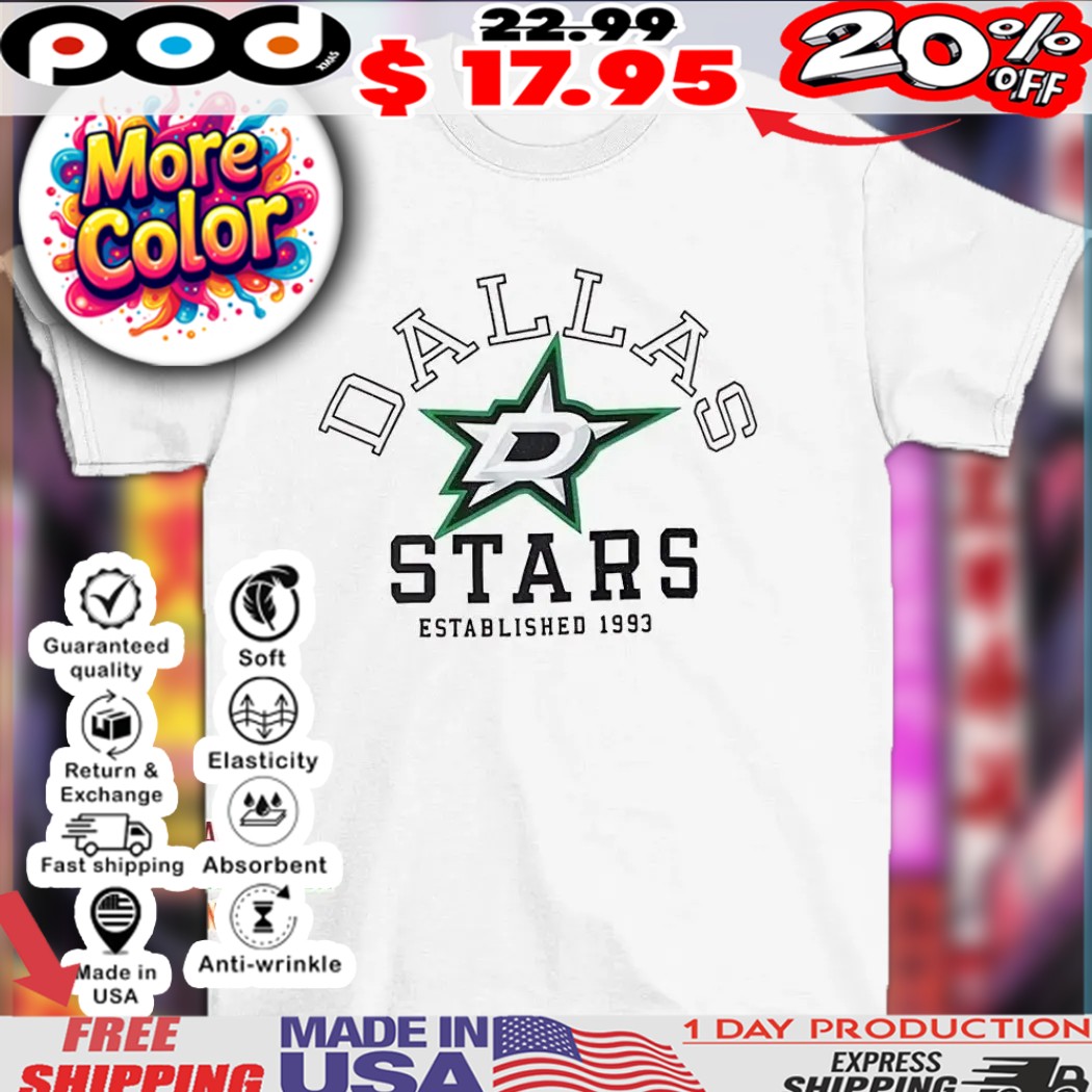 Dallas Stars established 1993 logo shirt 1 Dallas Stars established 1993 logo shirt