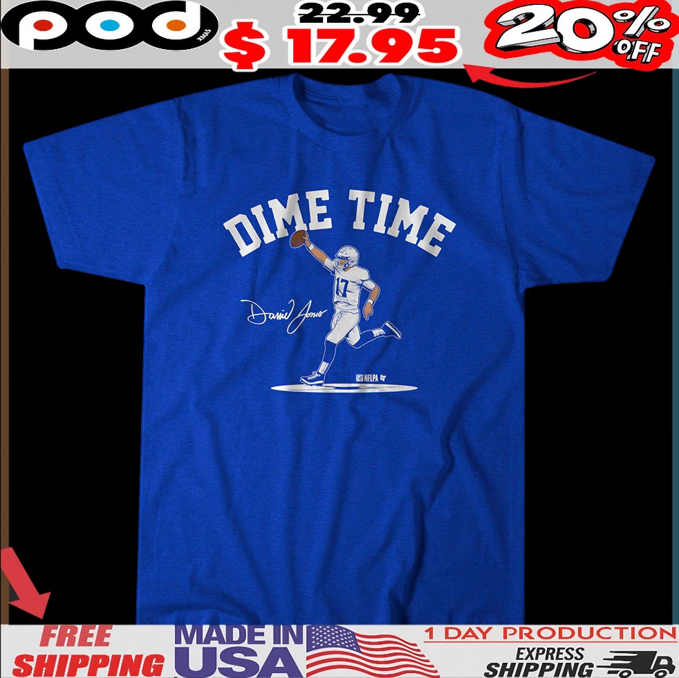 Daniel Jones Indianapolis Dime Time Graphic T Shirt 1 Daniel Jones Indianapolis Dime Time Graphic T Shirt
