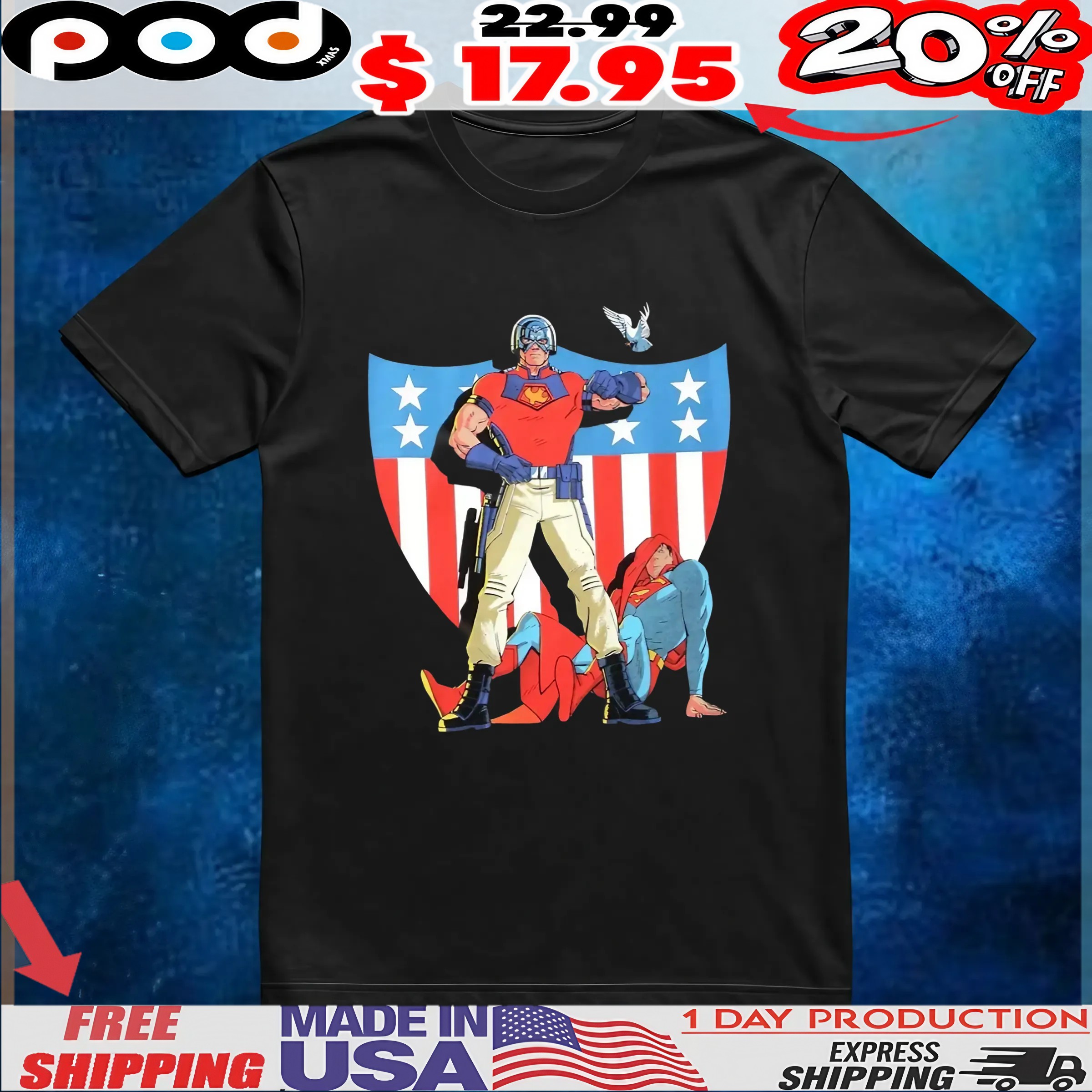 Dc Comics Peacemaker And Superman T Shirt 1 Dc Comics Peacemaker And Superman T Shirt