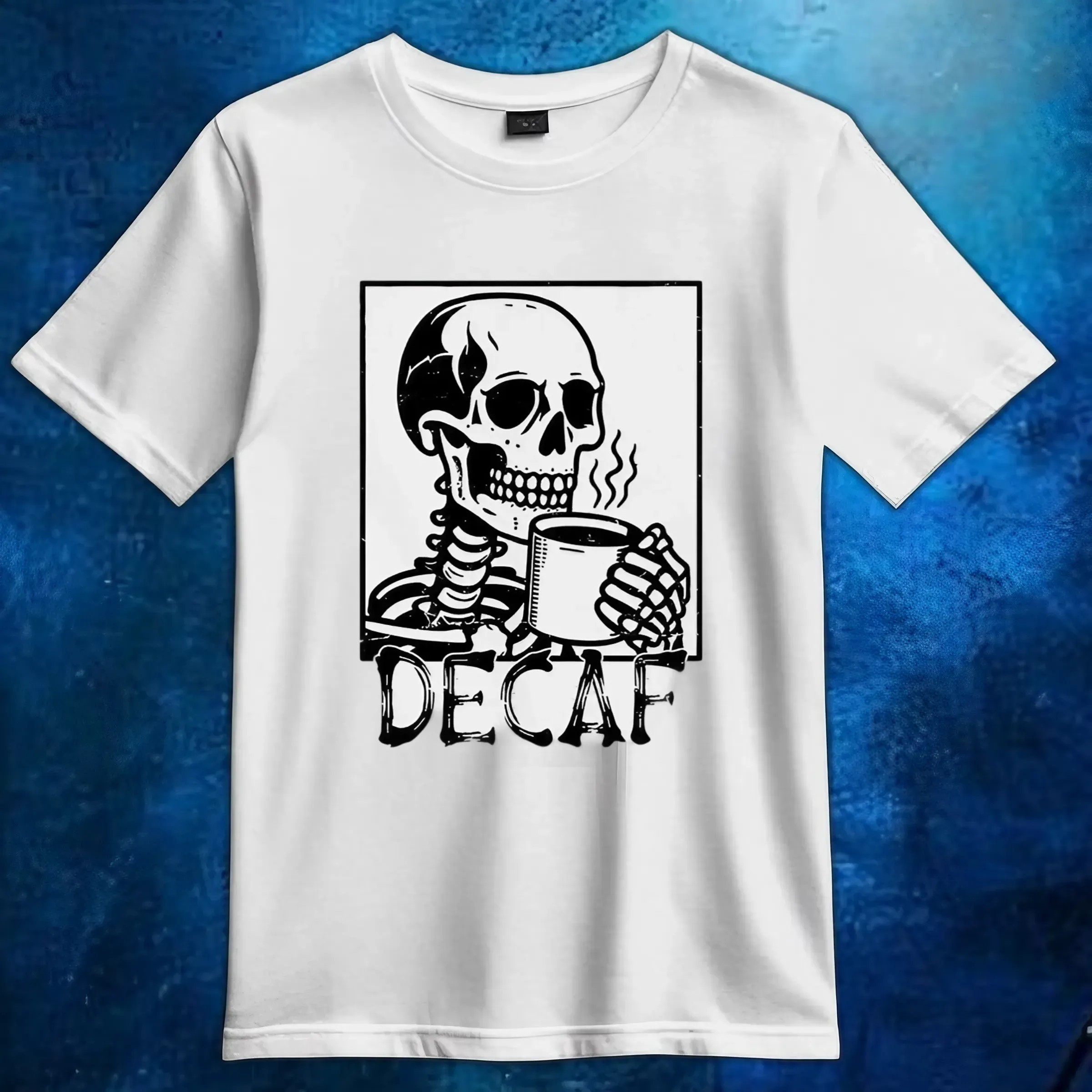 Decaf skeleton coffee t shirt 6 Decaf skeleton coffee t shirt