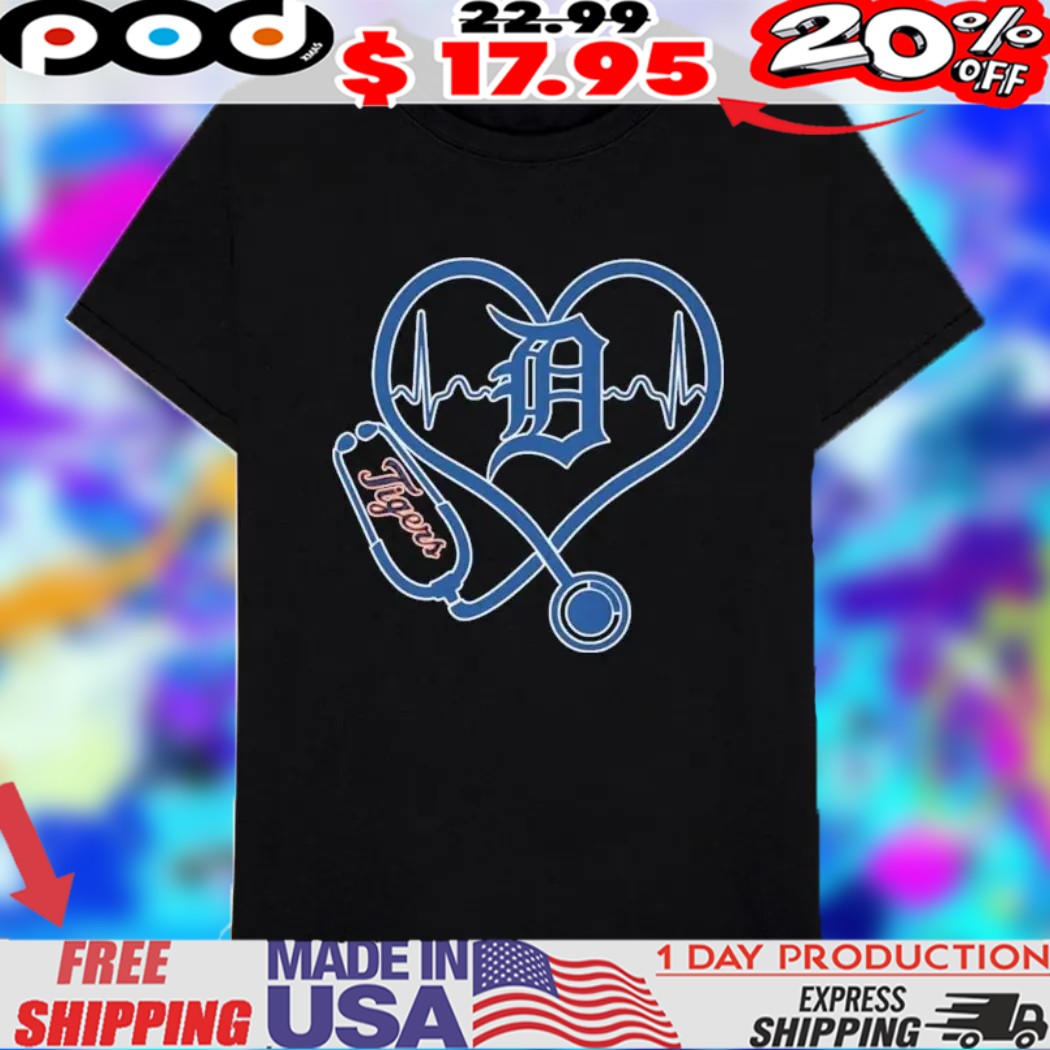 Detroit Tigers Caring Hearts Nurses 2025 Shirt