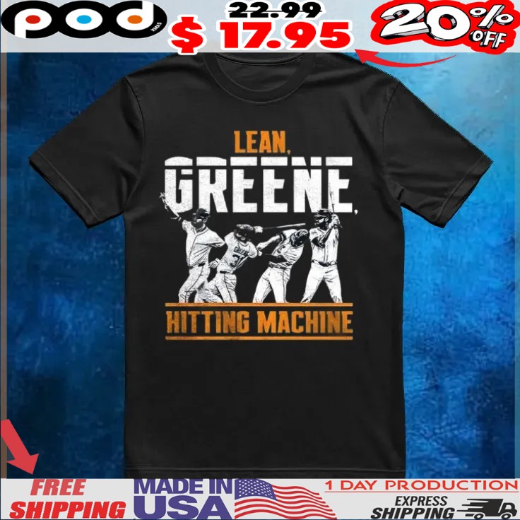 Detroit Tigers Lean Riley Greene swing hitting machine t shirt