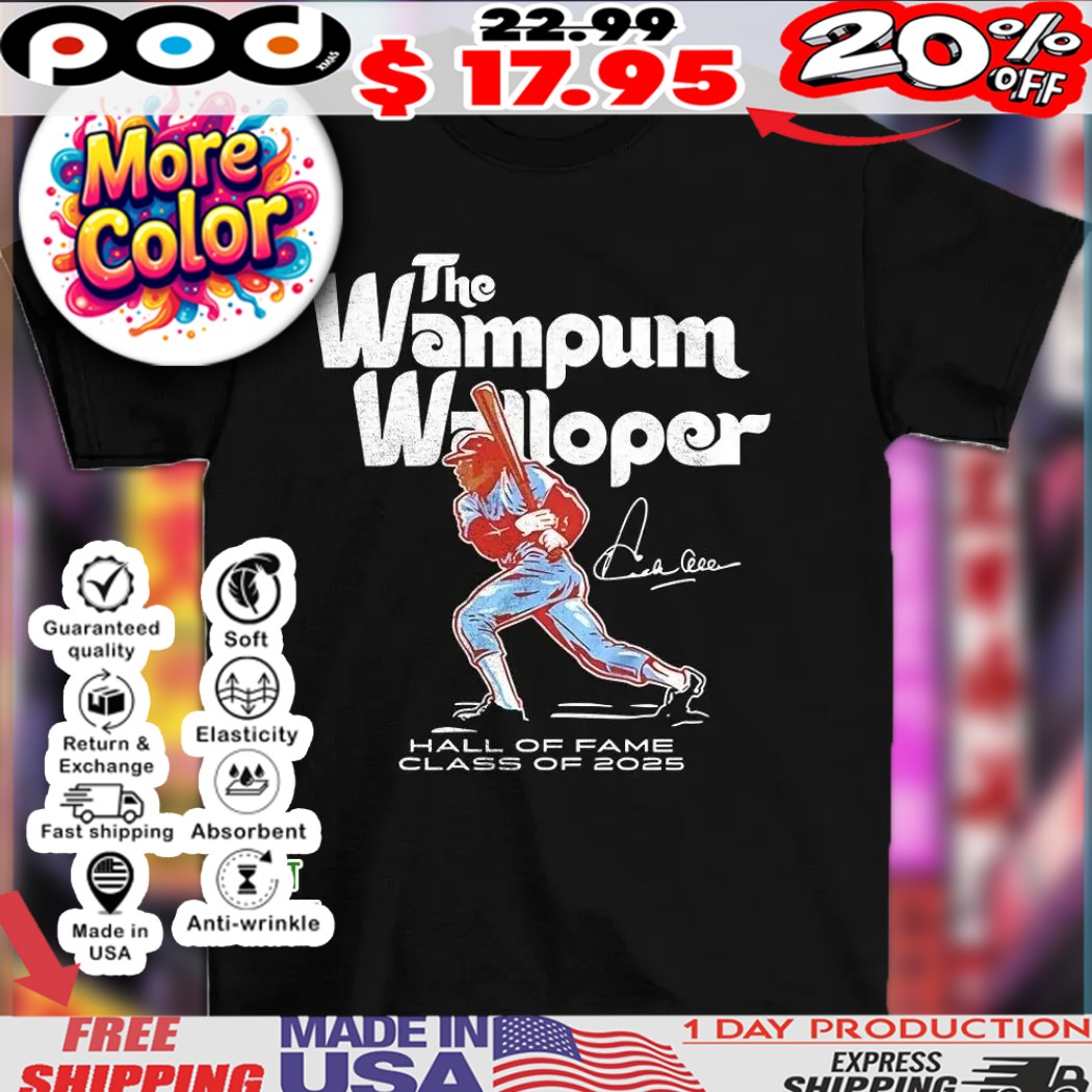 Dick Allen The Wampum Walloper hall of fame class of 2025 signature shirt