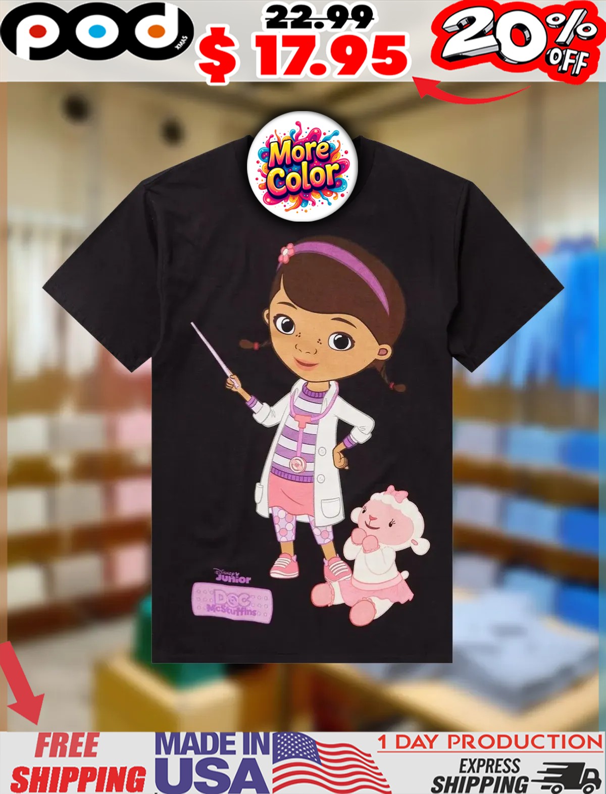 Doc McStuffins Dottie and Lambie Girls Disney shirt 1 Doc McStuffins Dottie and Lambie Girls Disney shirt