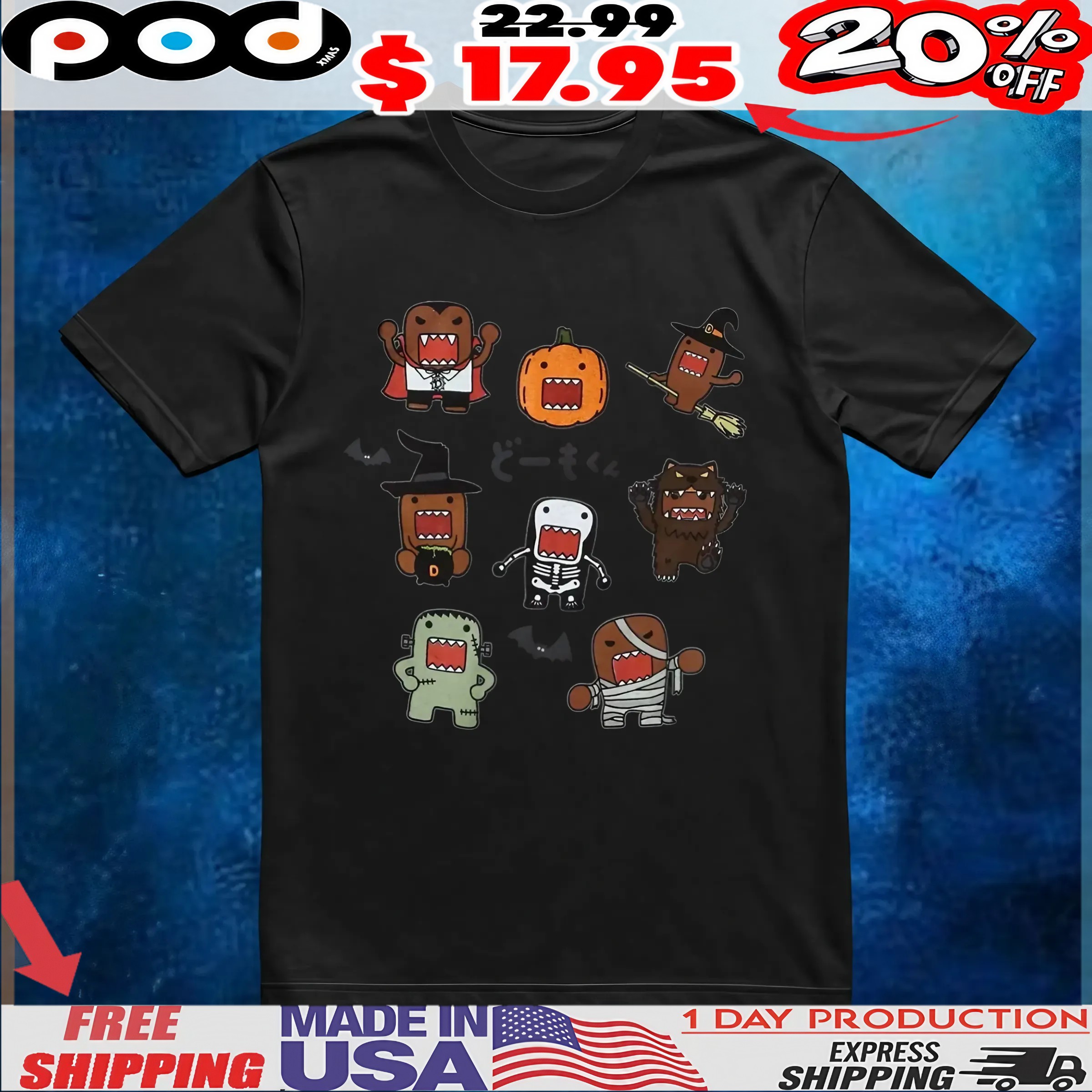 Domo Halloween Costumes collage T Shirt