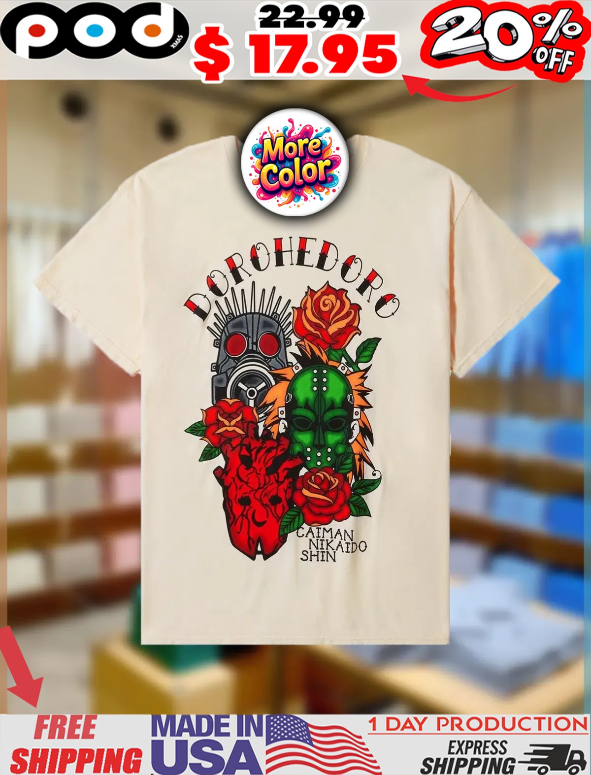 Dorohedoro caiman nikaido shin Pop Culture shirt