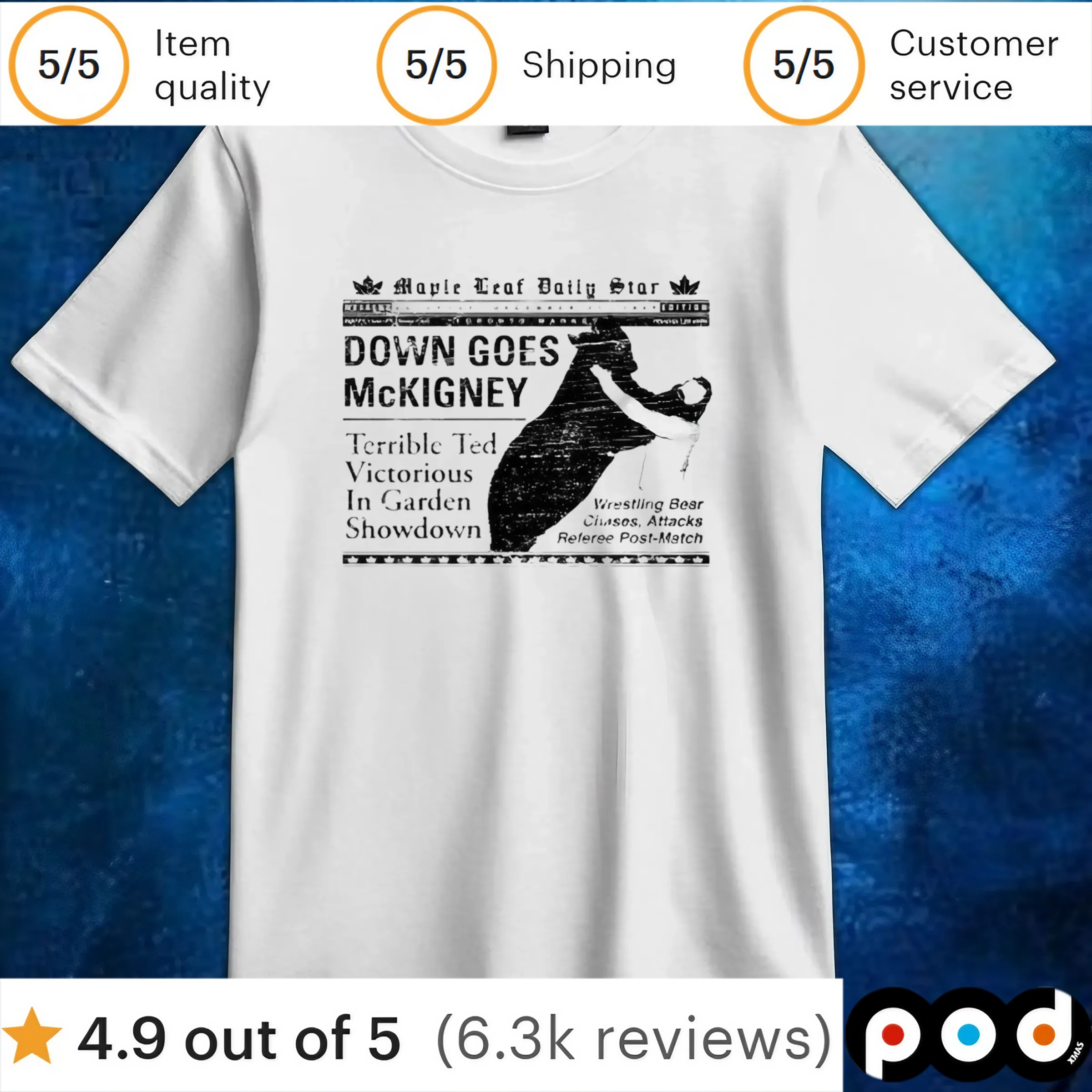 Down goes Mckigney terrible ted victorious in garden showdown t shirt