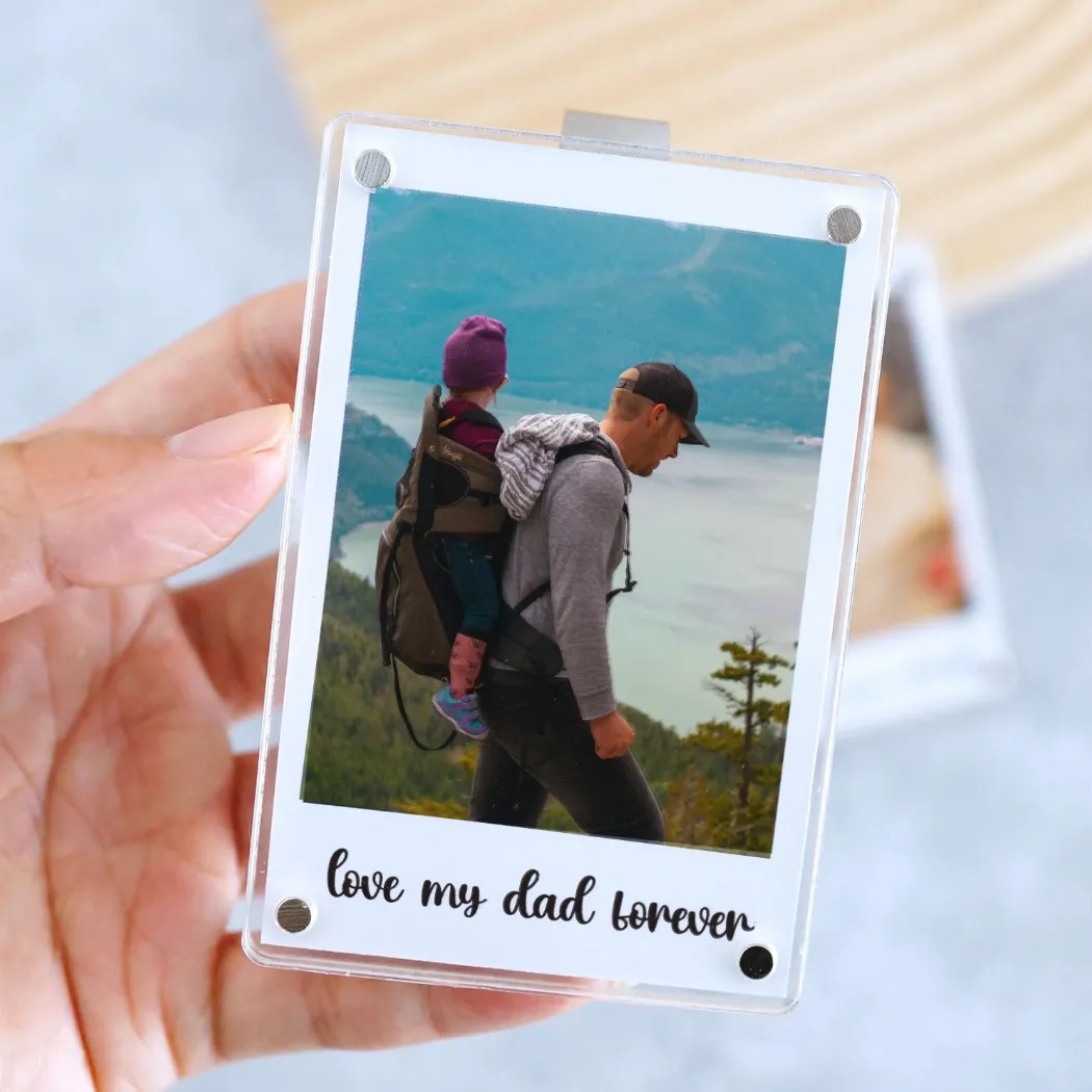 Drive Safe Daddy Photo Included Father's Day Gift Personalized Dad Car Visor Clip 