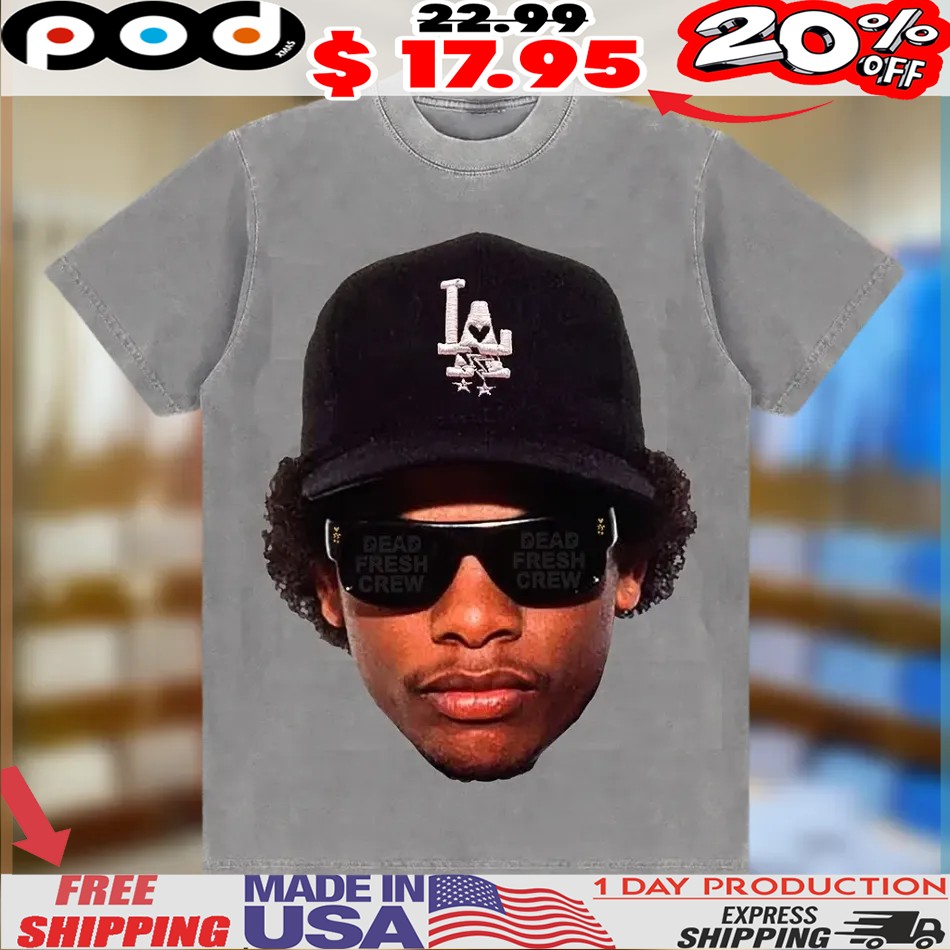 Eazy-E Rapper Los Angeles Dodgers Big Face Shirt