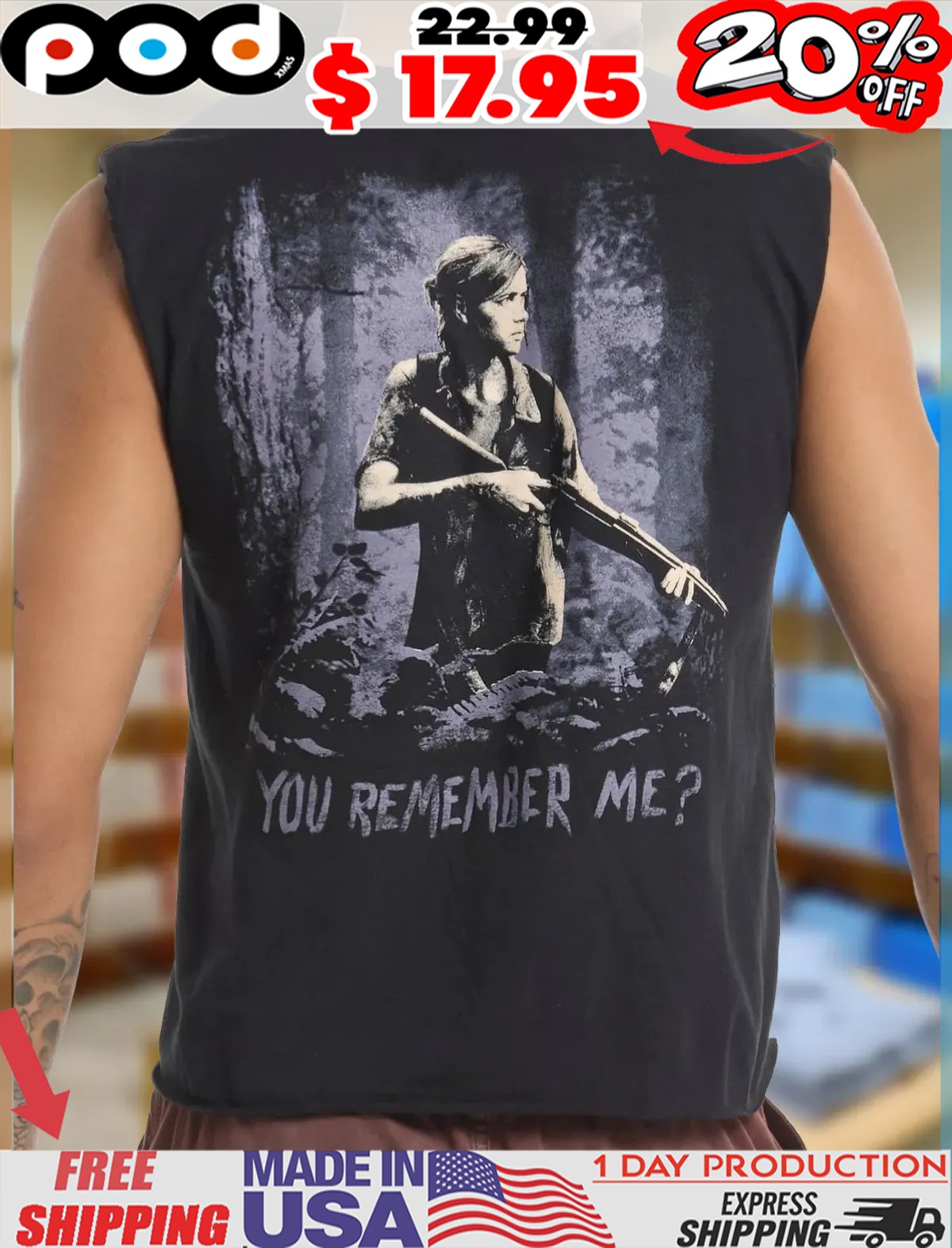 Ellie You remember me The Last Of Us Part II retro style shirt