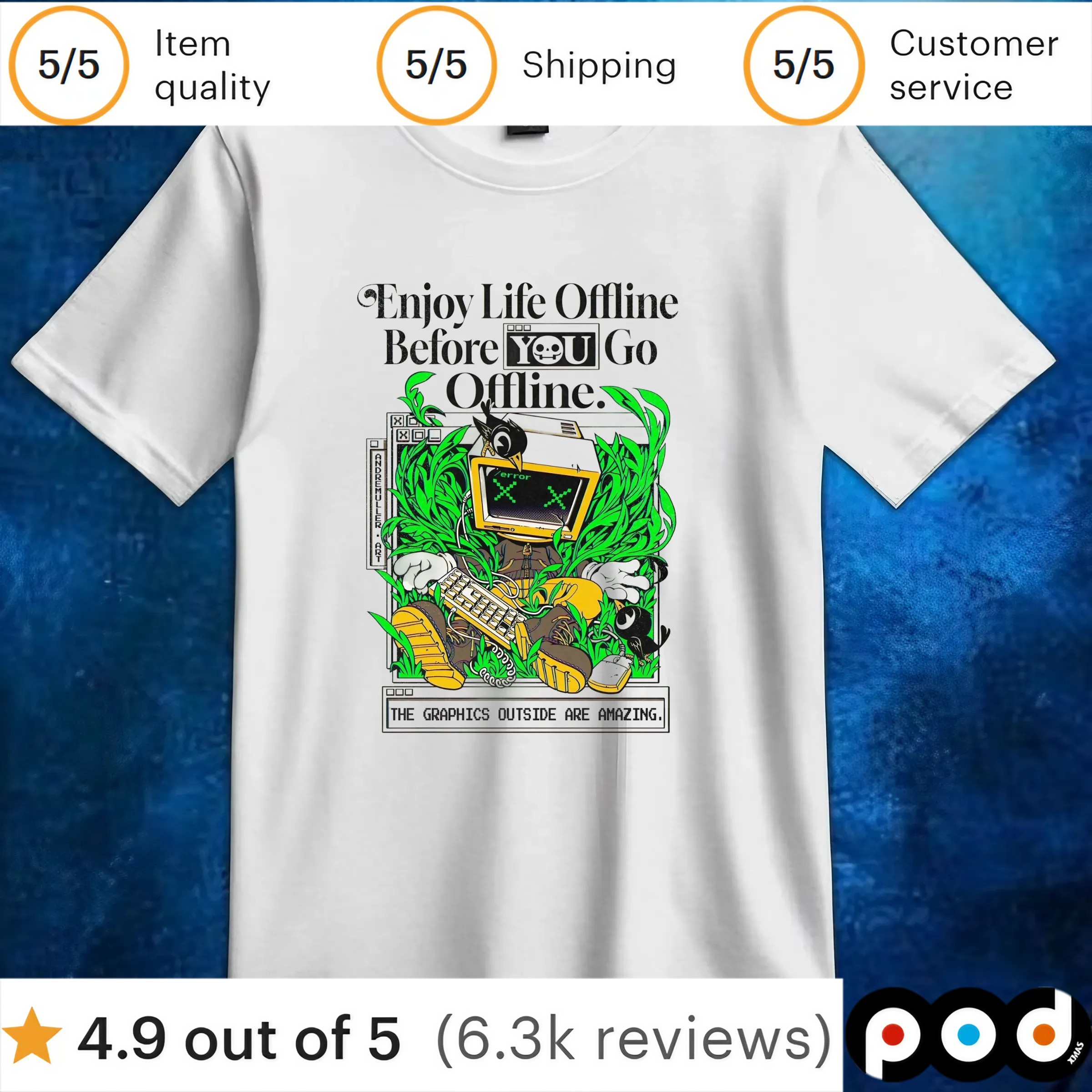Enjoy life offline before you go offline t shirt 6 Enjoy life offline before you go offline t shirt