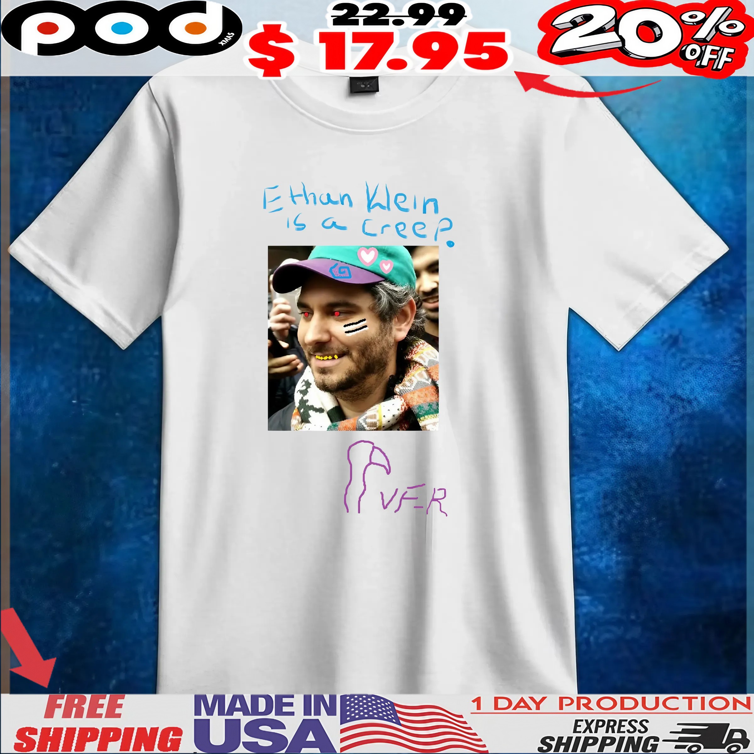 Ethan Klein is a creep VFR T Shirt 6 Ethan Klein is a creep VFR T Shirt