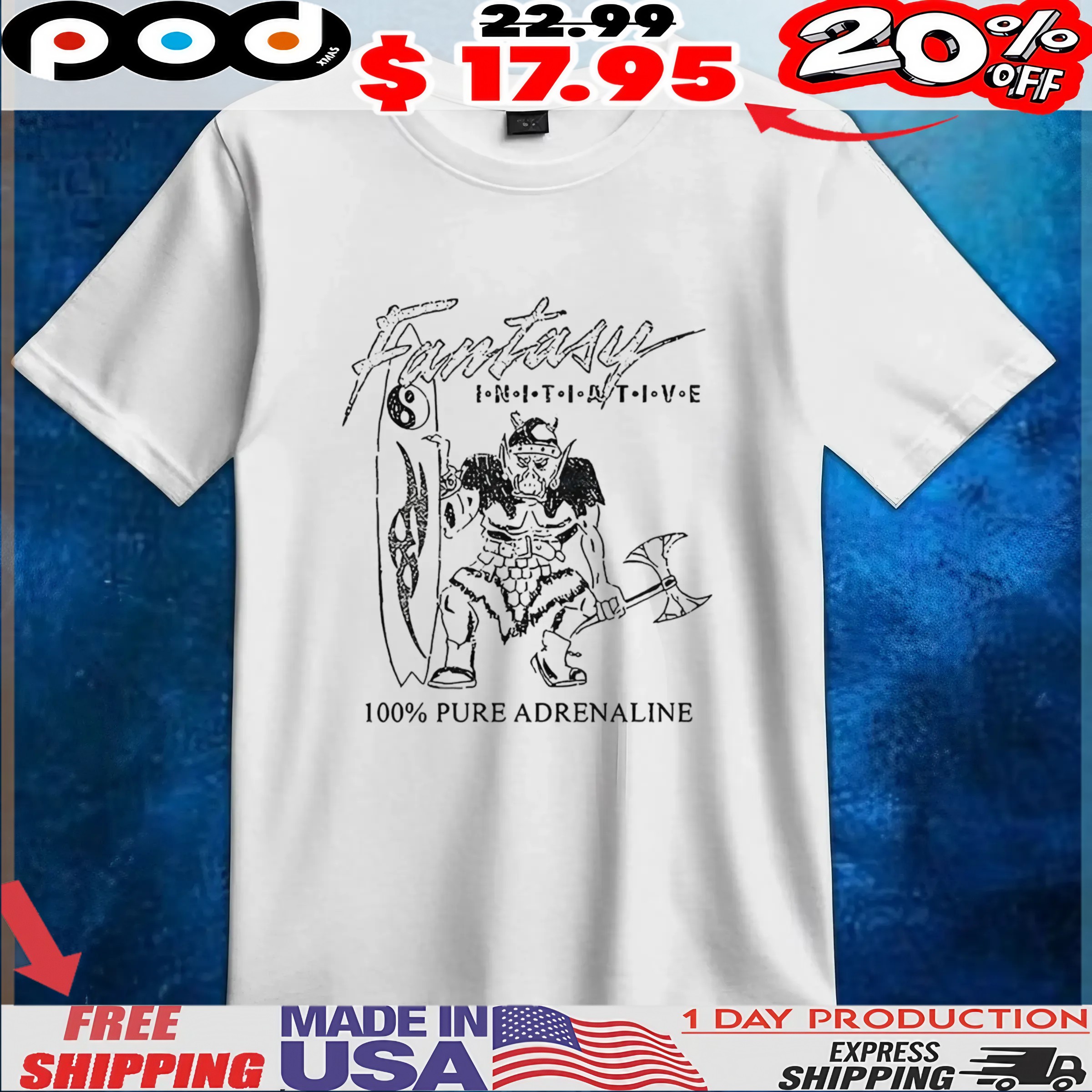 Fantasy Initiative 100 Pure Adrenaline T Shirt