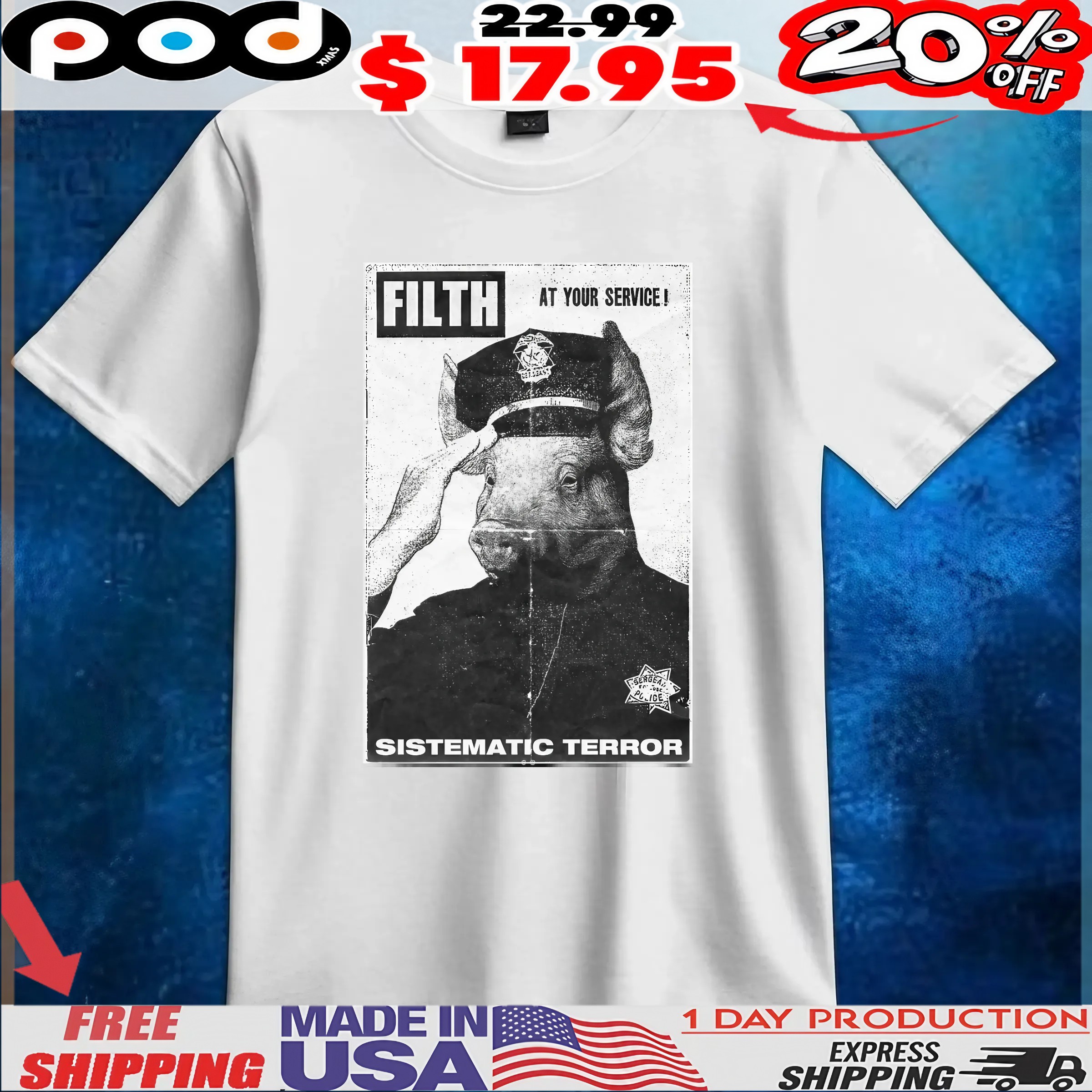 Filth At Your Service! Sistematic Terror T Shirt 6 Filth At Your Service! Sistematic Terror T Shirt